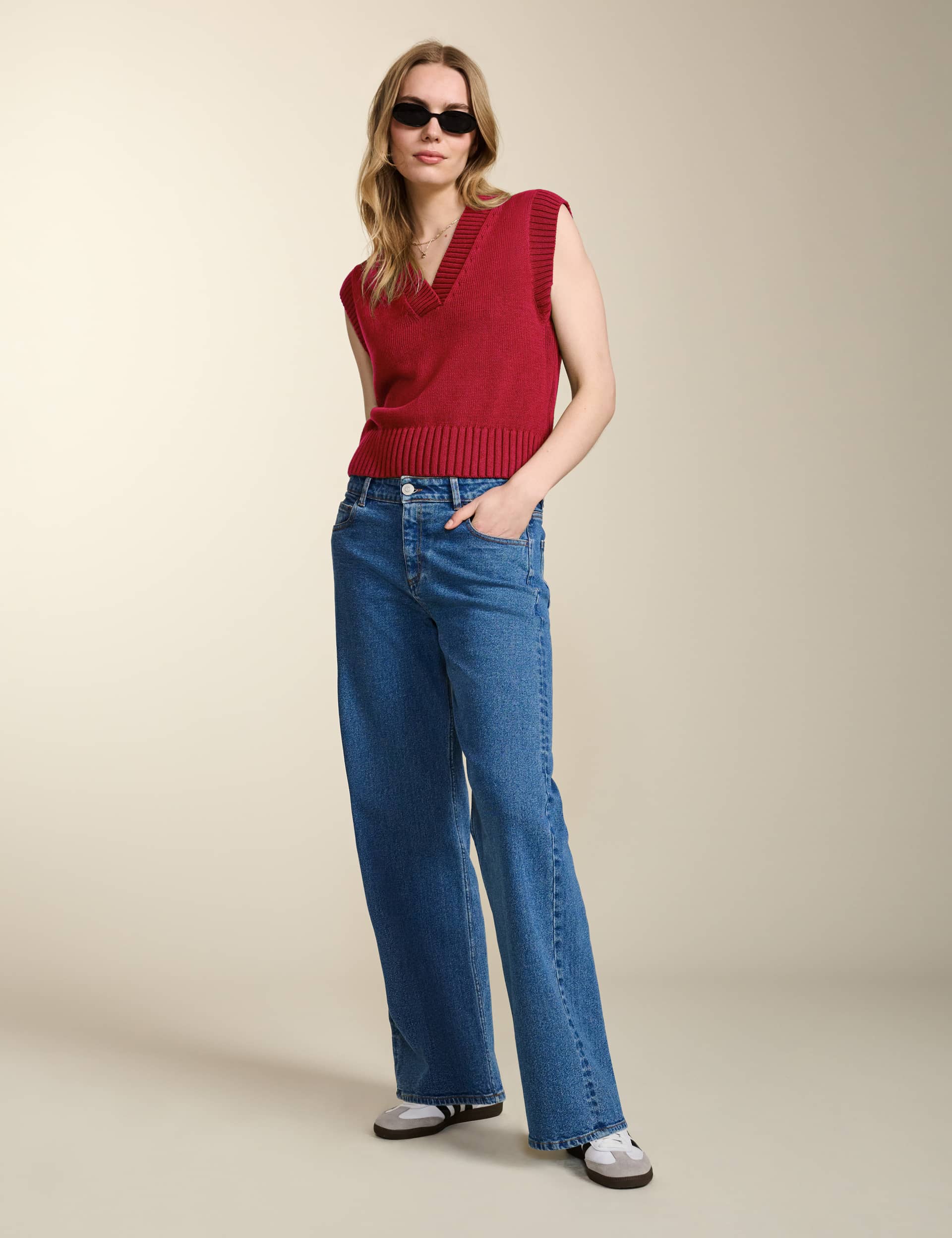 Baukjen Women's High Waisted Slouchy Wide Leg Jeans