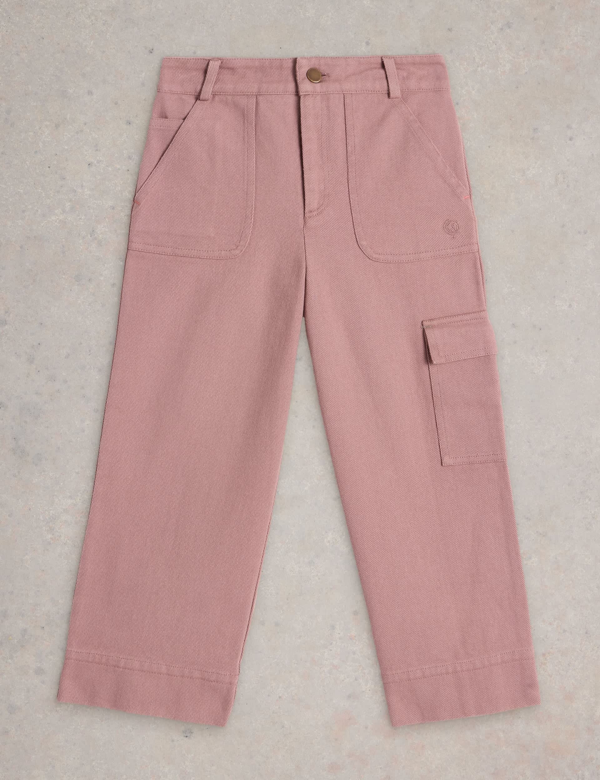 White Stuff Girls Regular Pure Cotton Twill Trousers (3-10 Yrs)