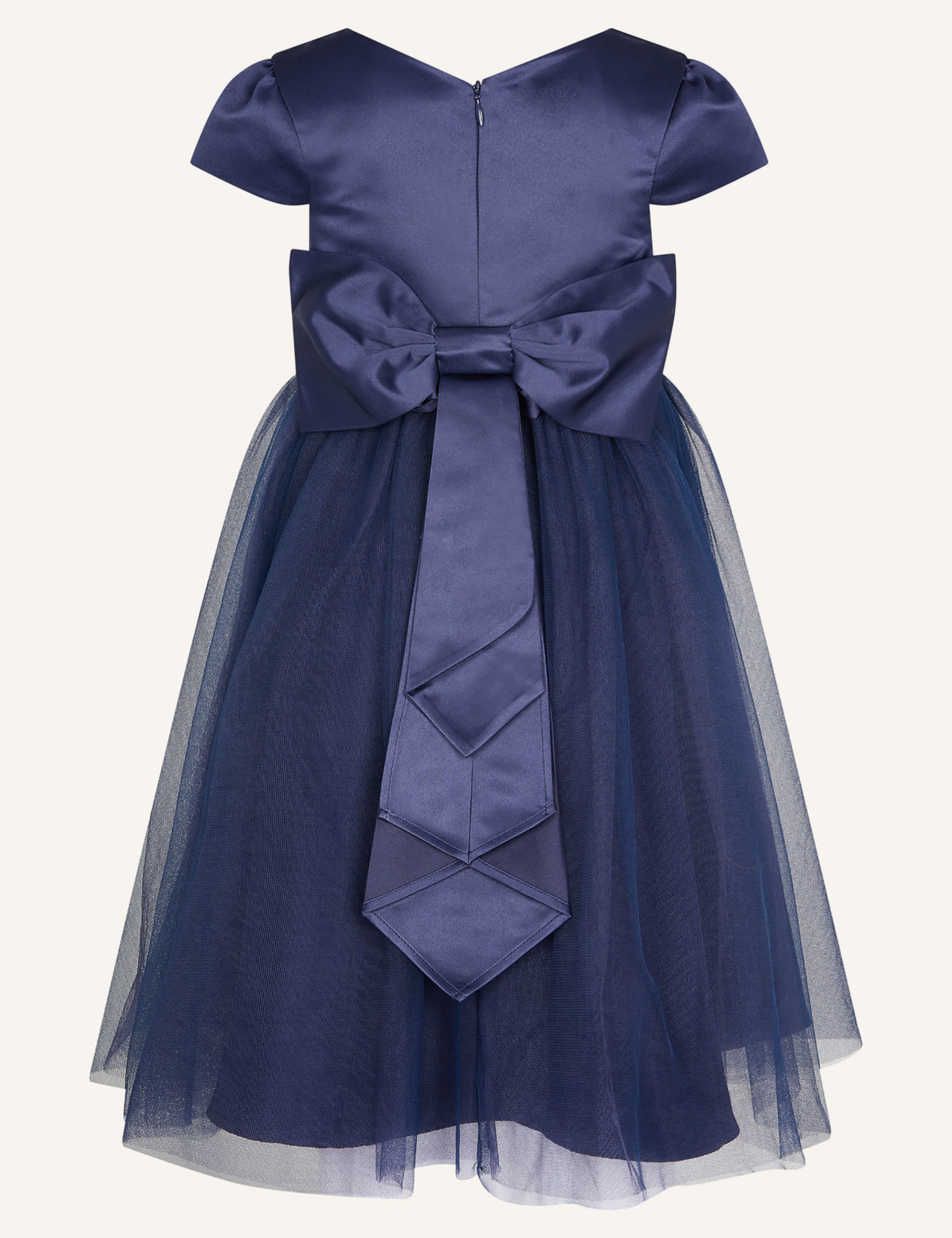 Monsoon Girls Tulle Occasion Dress (3-13 Yrs) - 6y - Navy, Navy