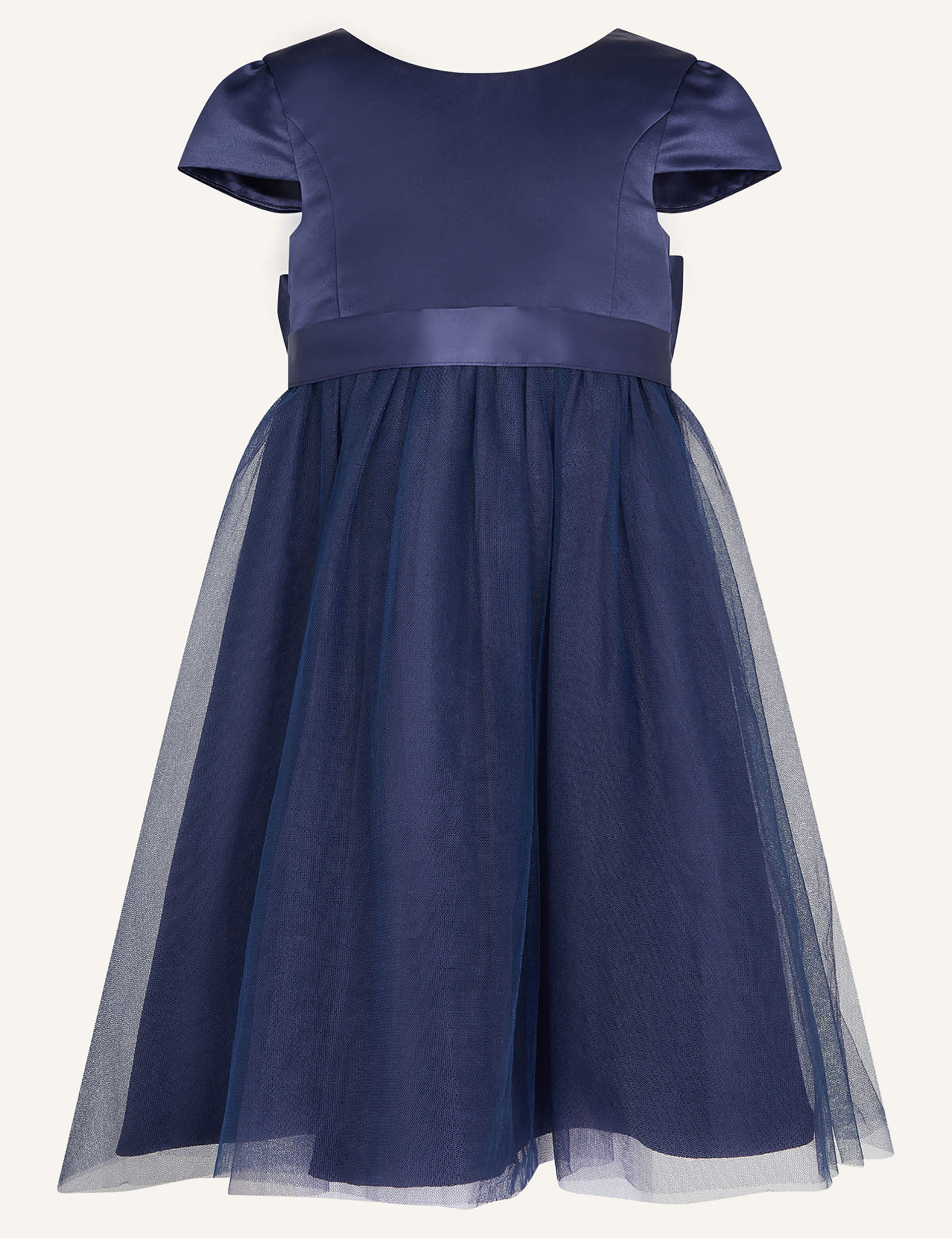 Monsoon Girls Tulle Occasion Dress (3-13 Yrs) - 6y - Navy, Navy