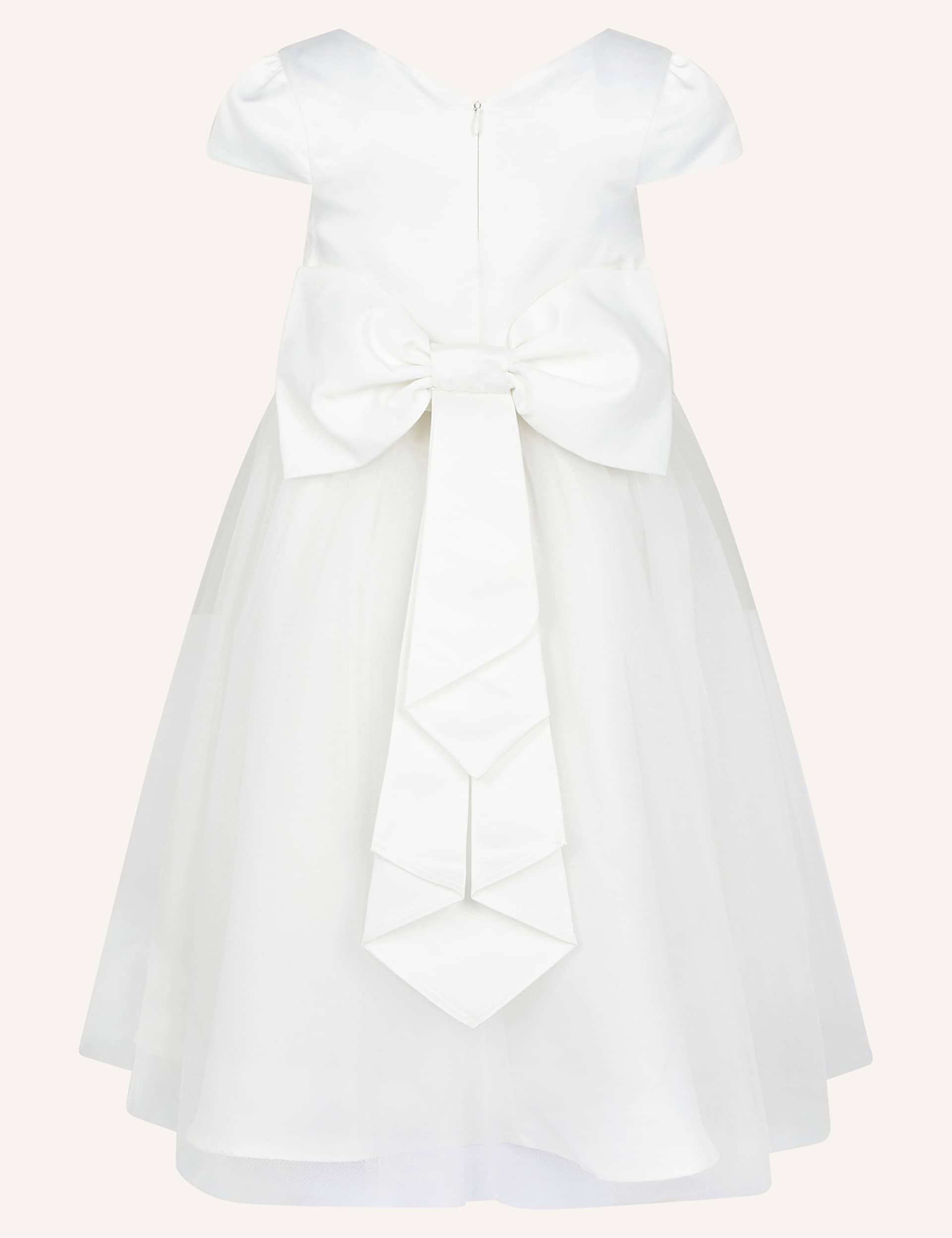 Monsoon Girls Tulle Occasion Dress (3-13 Yrs) - 11y - Ivory, Ivory