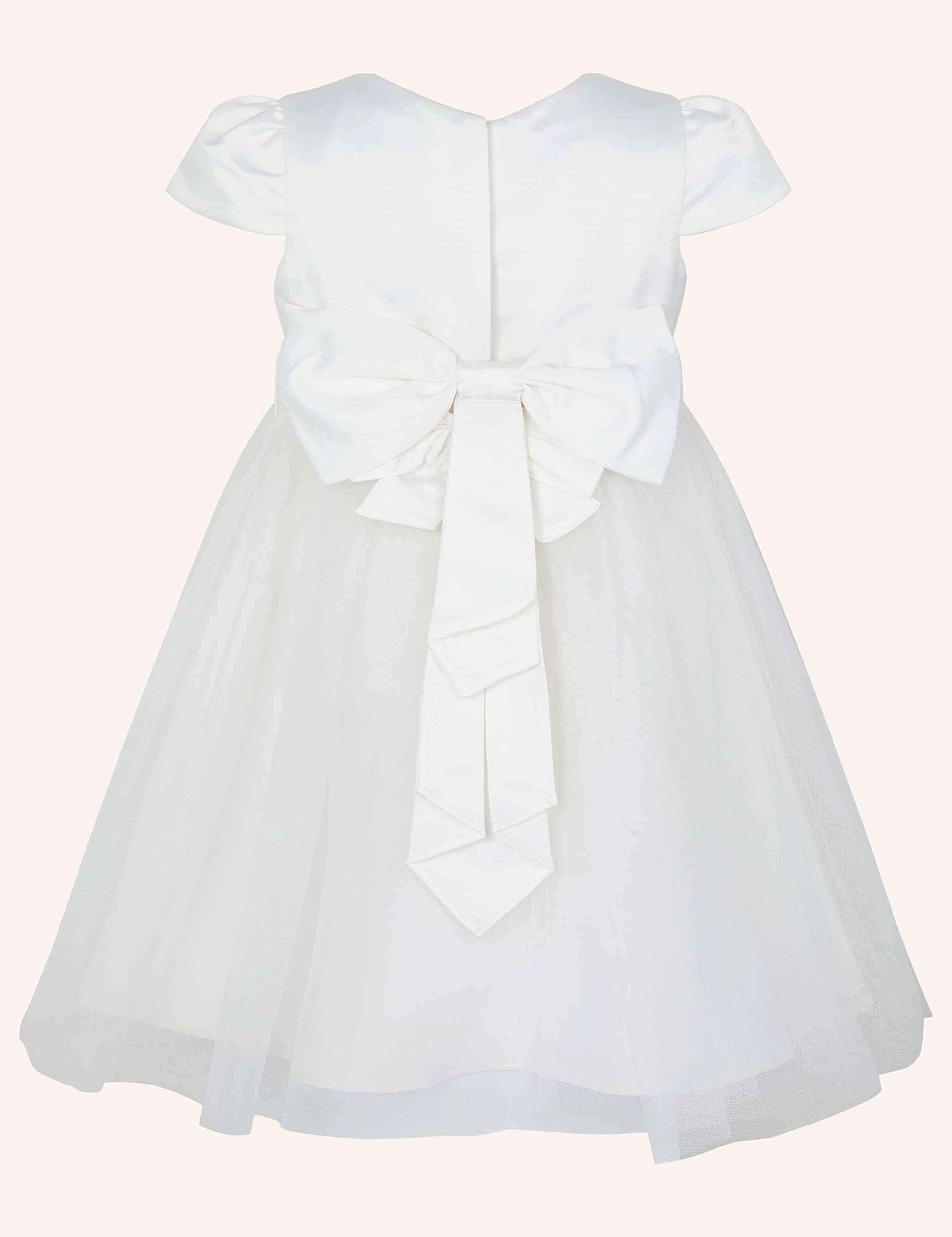 Monsoon Girls Tulle Occasion Dress (0-3 Yrs) - 18-24 - Ivory, Ivory