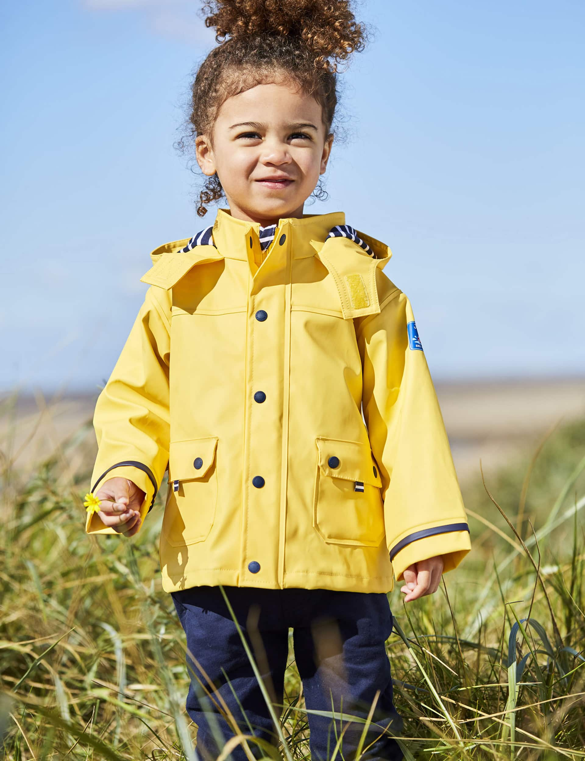 Jojo Maman Bb Hooded Fisherman Raincoat (6 Mths-5 Yrs) - 18-24 - Yellow, Yellow