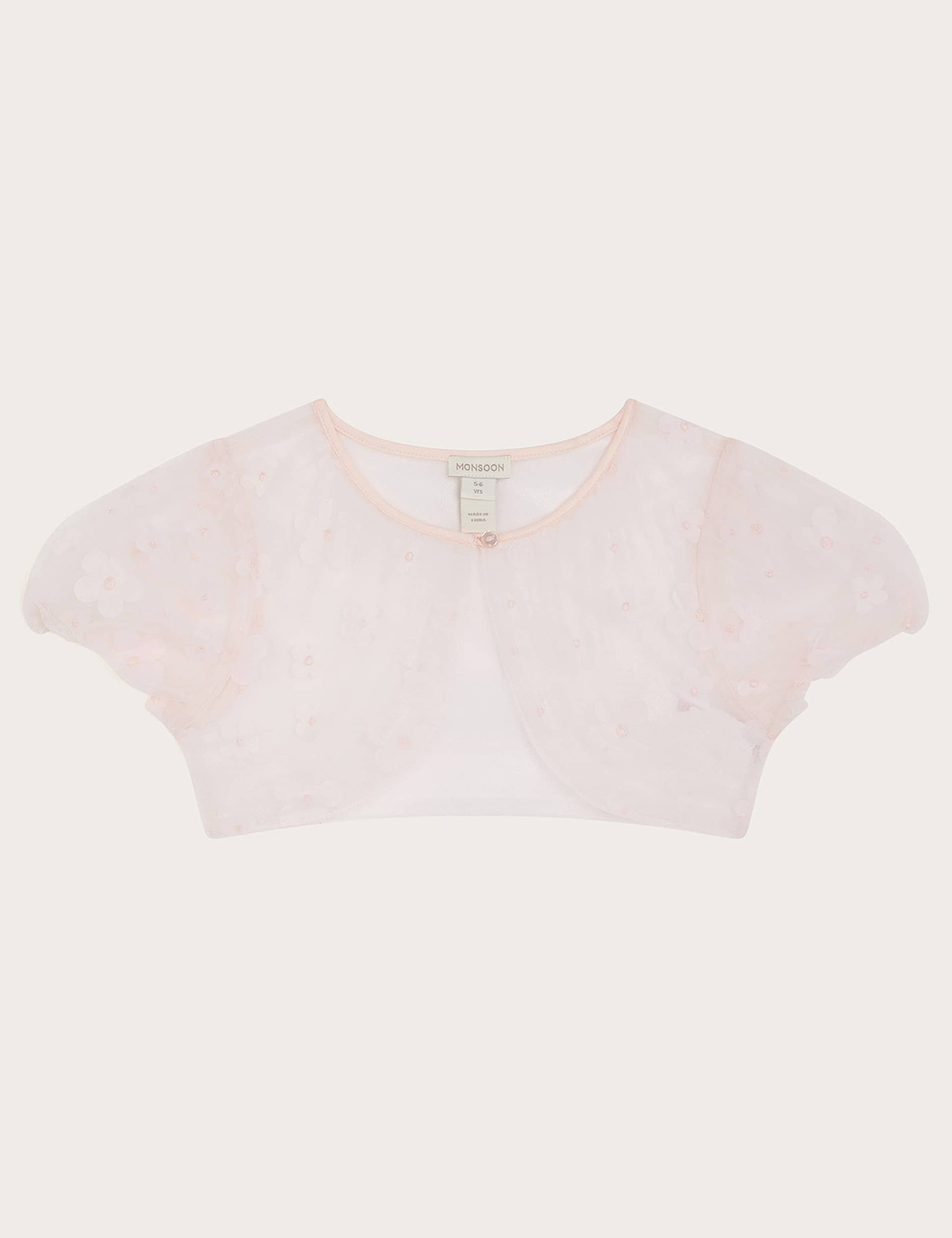 Monsoon Girls Floral Tulle Occasion Bolero Top (3-13 Yrs)