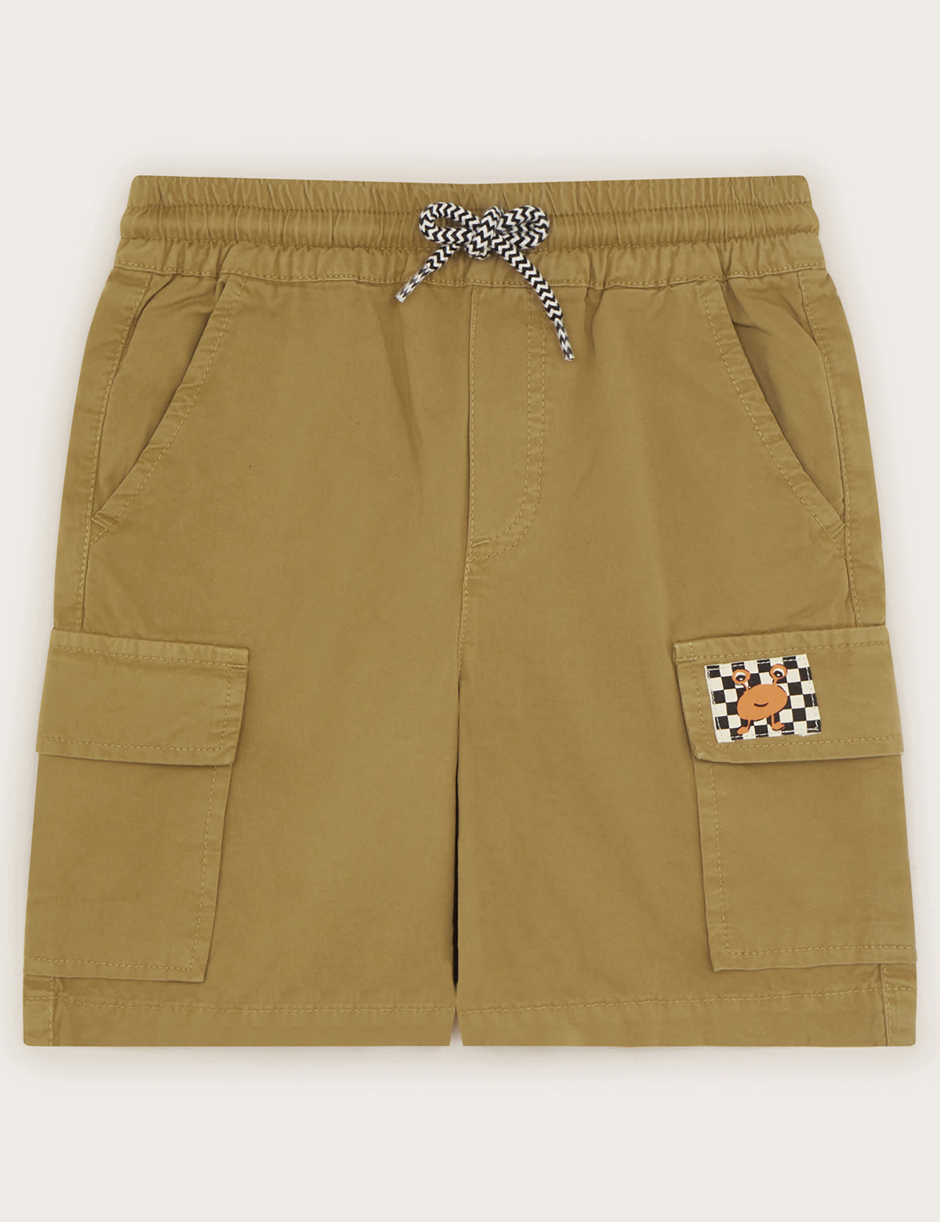 Monsoon Boys Pure Cotton Cargo Shorts (3-13 Yrs) - 8y - Stone, Stone