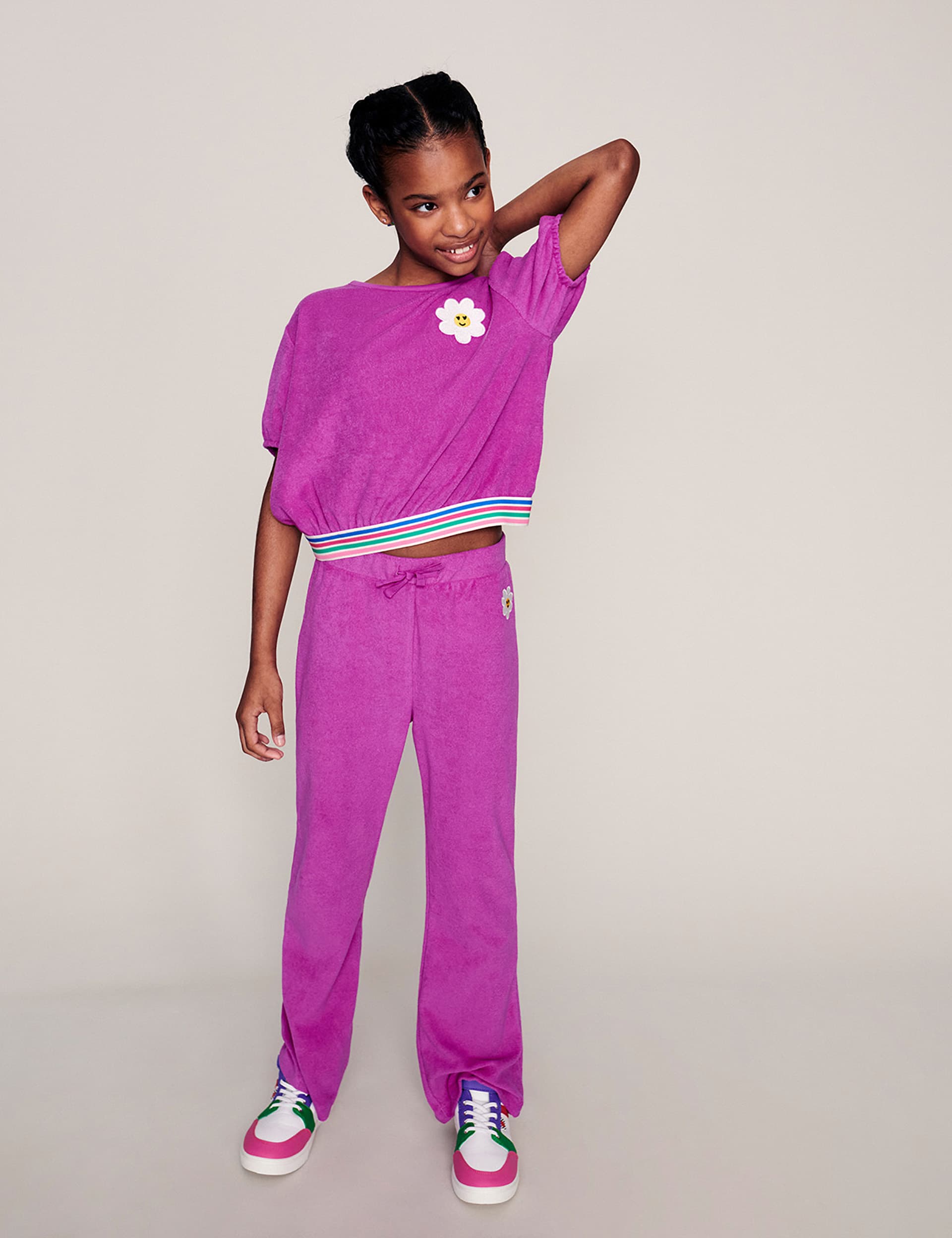 Monsoon Girls Cotton Rich Trousers (3-13 Yrs) - 11-12 - Pink, Pink