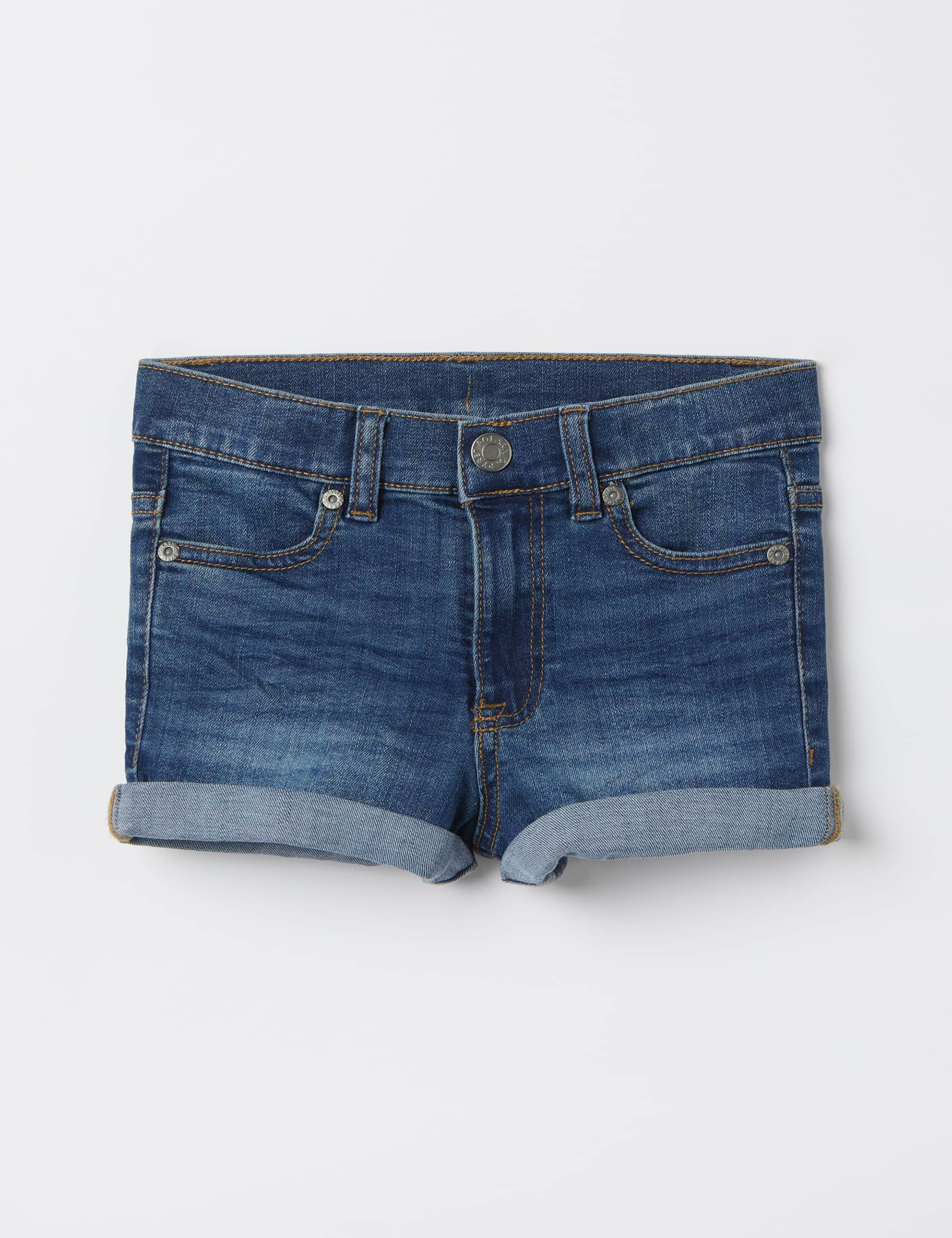 Polarn O. Pyret Girls Denim Shorts (1-10 Yrs) - 3-4 Y - Blue Denim, Blue Denim