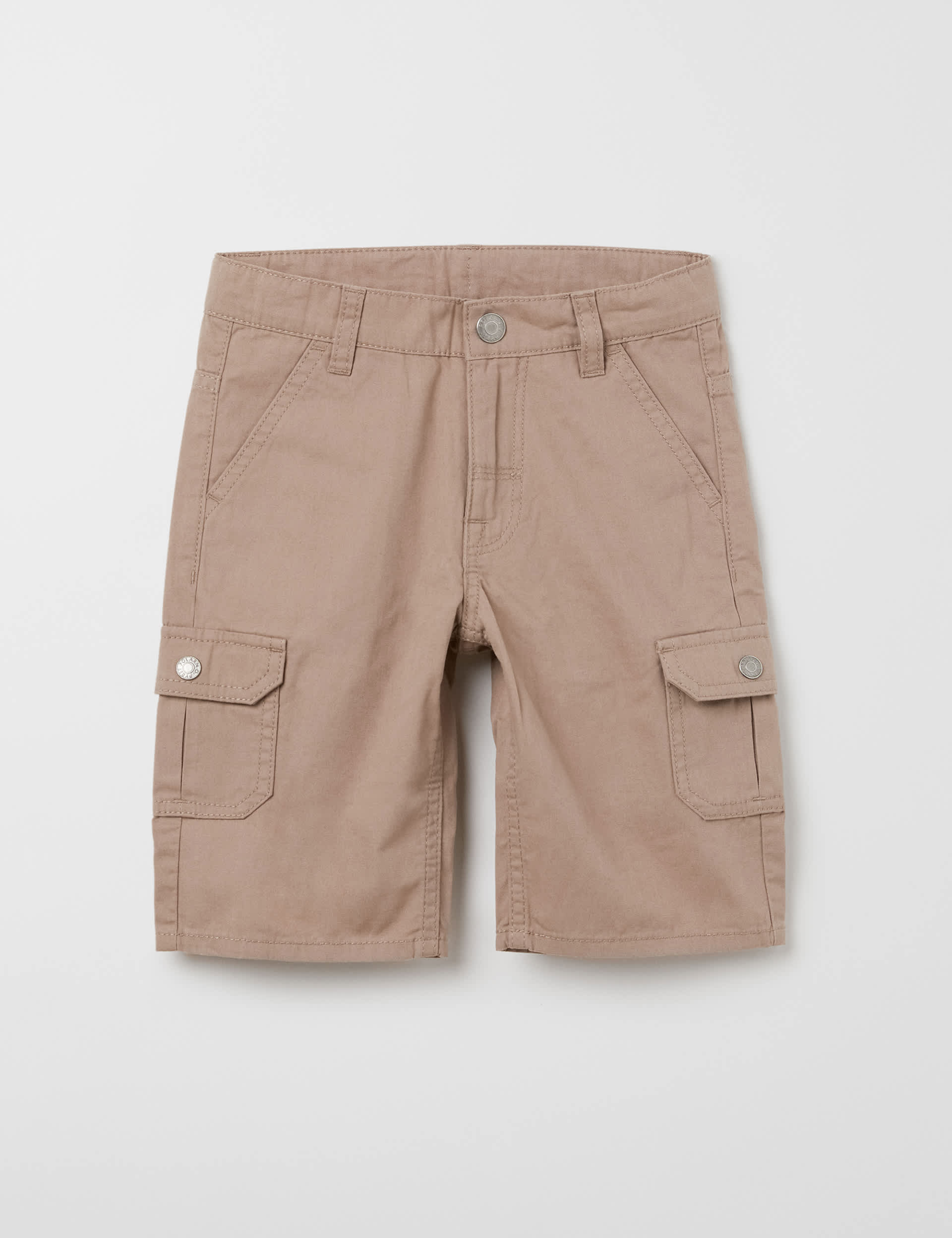 Polarn O. Pyret Pure Cotton Cargo Shorts (1-10 Yrs) - 12-18 - Beige, Beige