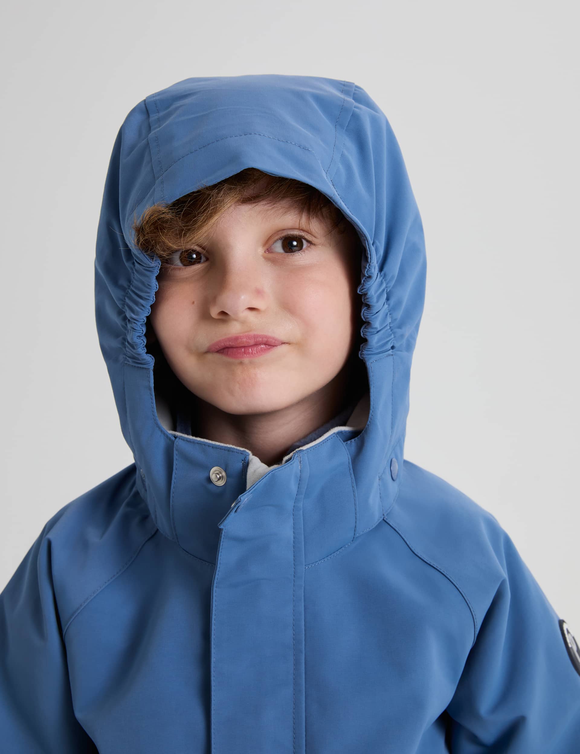 Polarn O. Pyret Boys Waterproof Raincoat (2-10 Yrs) - 2-3 Y - Medium Blue, Medium Blue