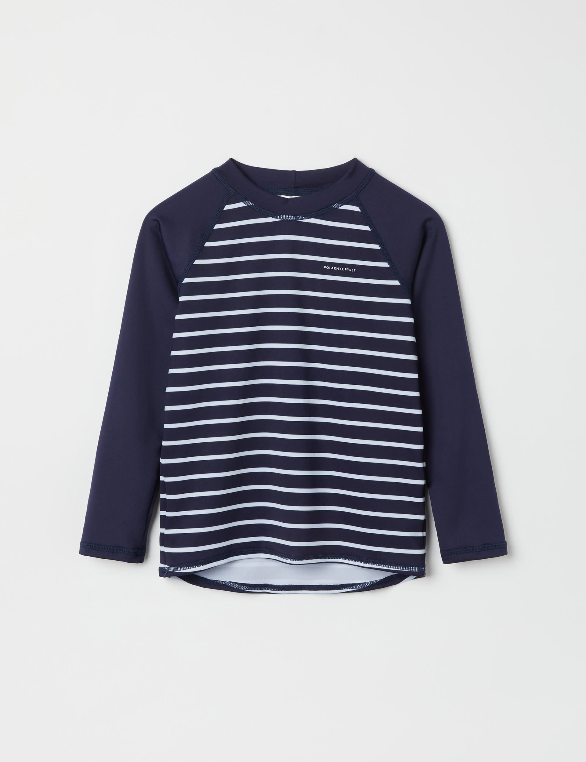 Polarn O. Pyret Boys Striped UV Long Sleeve Rash Vest (1-10 Yrs) - 6-8Y - Navy Mix, Navy Mix