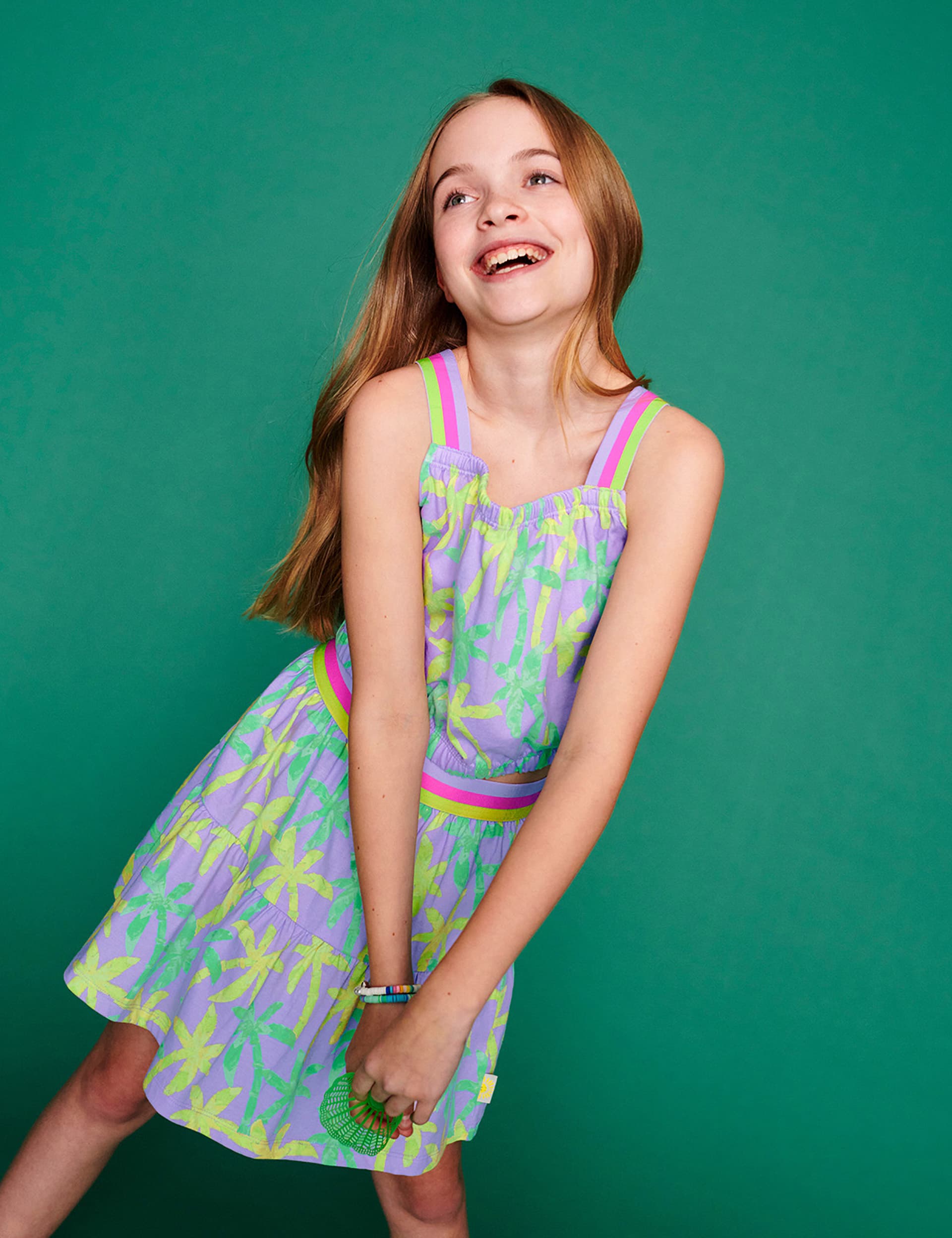 Monsoon Girls Pure Cotton Palm Print Top (3-13 Yrs)