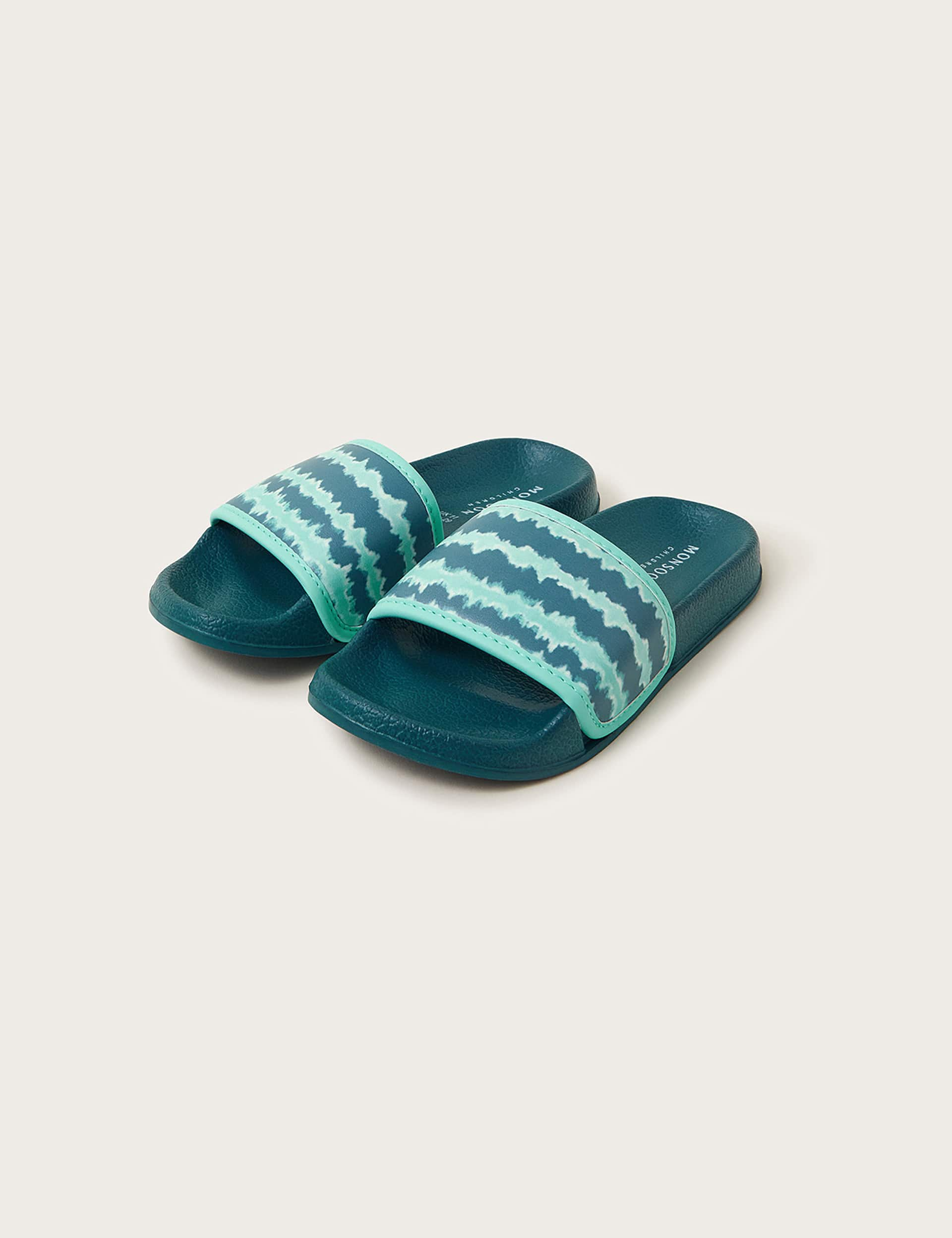 Monsoon Kids Tie Dye Sliders (7 Small - 4 Large) - 8 S - Green Mix, Green Mix