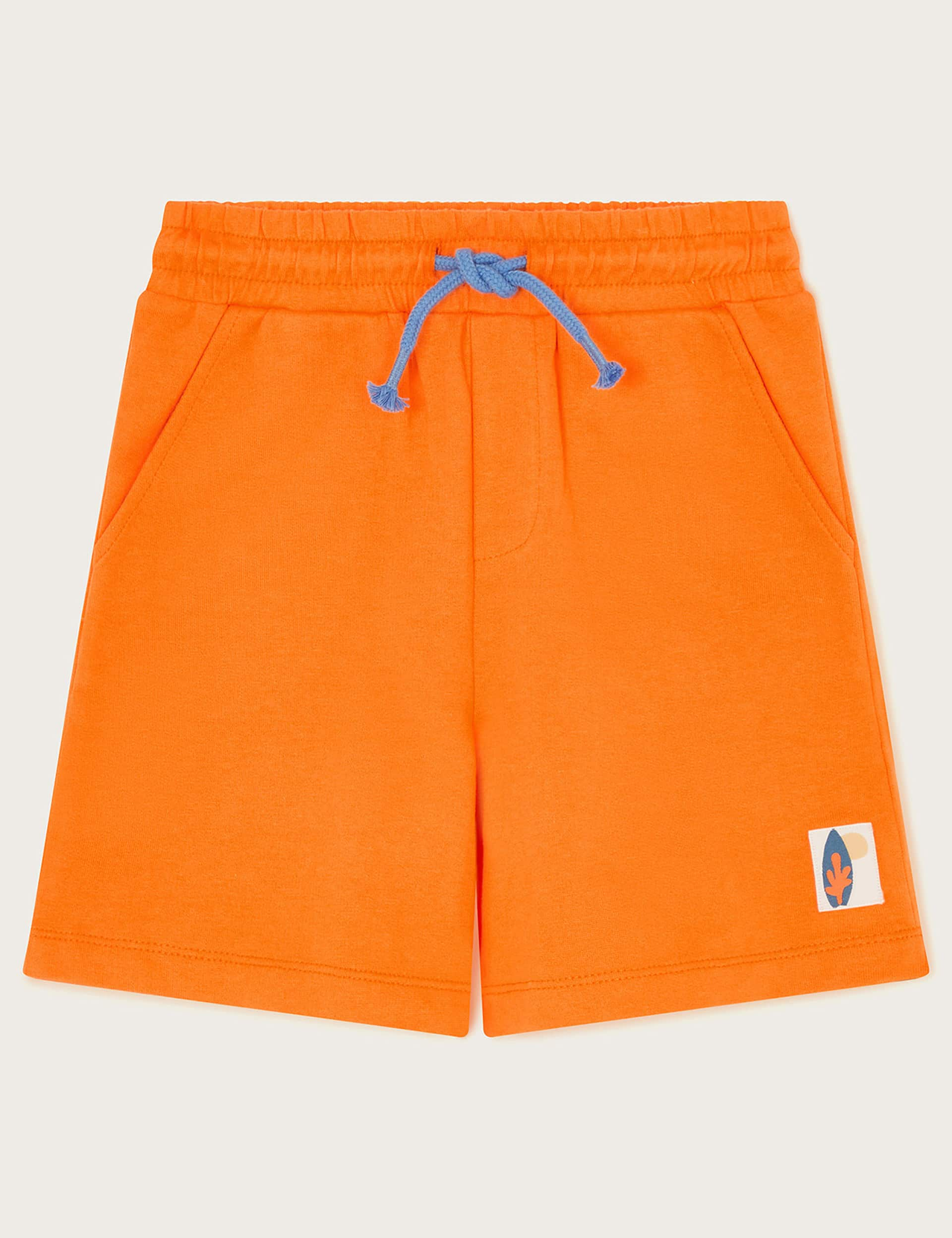 Monsoon Boys Pure Cotton Shorts (3-13 Yrs) - 9-10Y - Orange Mix, Orange Mix