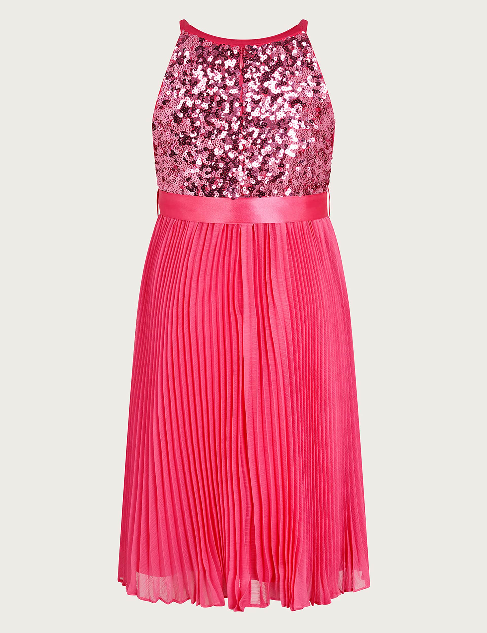 Monsoon Girls Sequin Dress (3-15 Yrs) - 8y - Magenta, Magenta