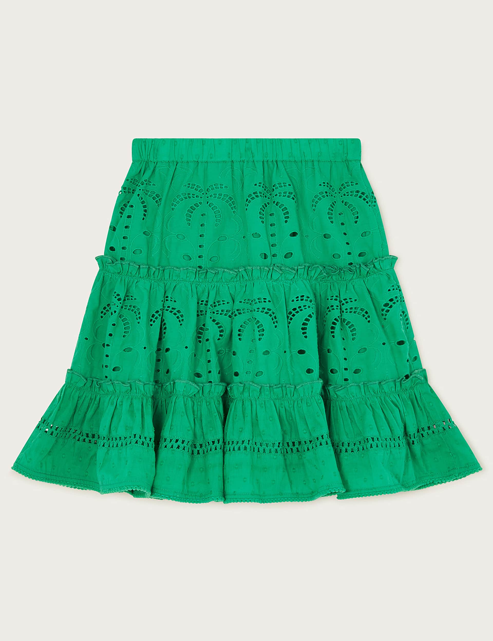 Monsoon Girls Pure Cotton Broderie Skirt (3-13 Yrs)
