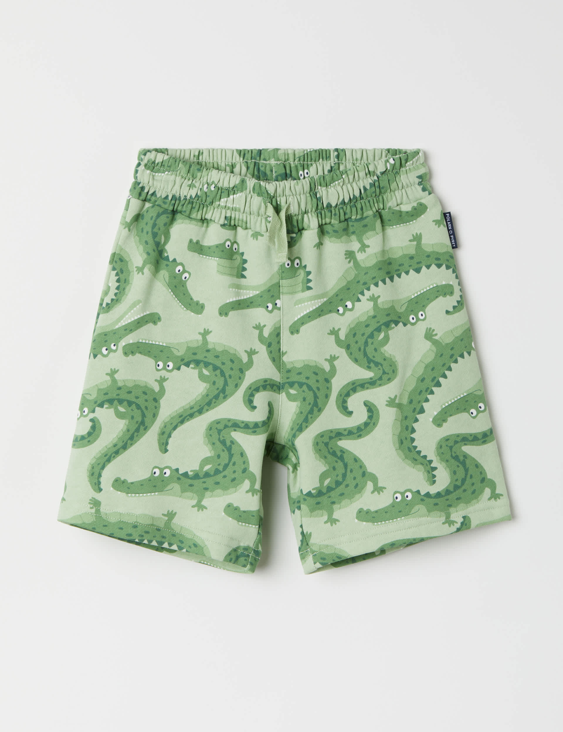 Polarn O. Pyret Boys Pure Cotton Crocodile Shorts (1-7 Yrs) - 18-24 - Green Mix, Green Mix