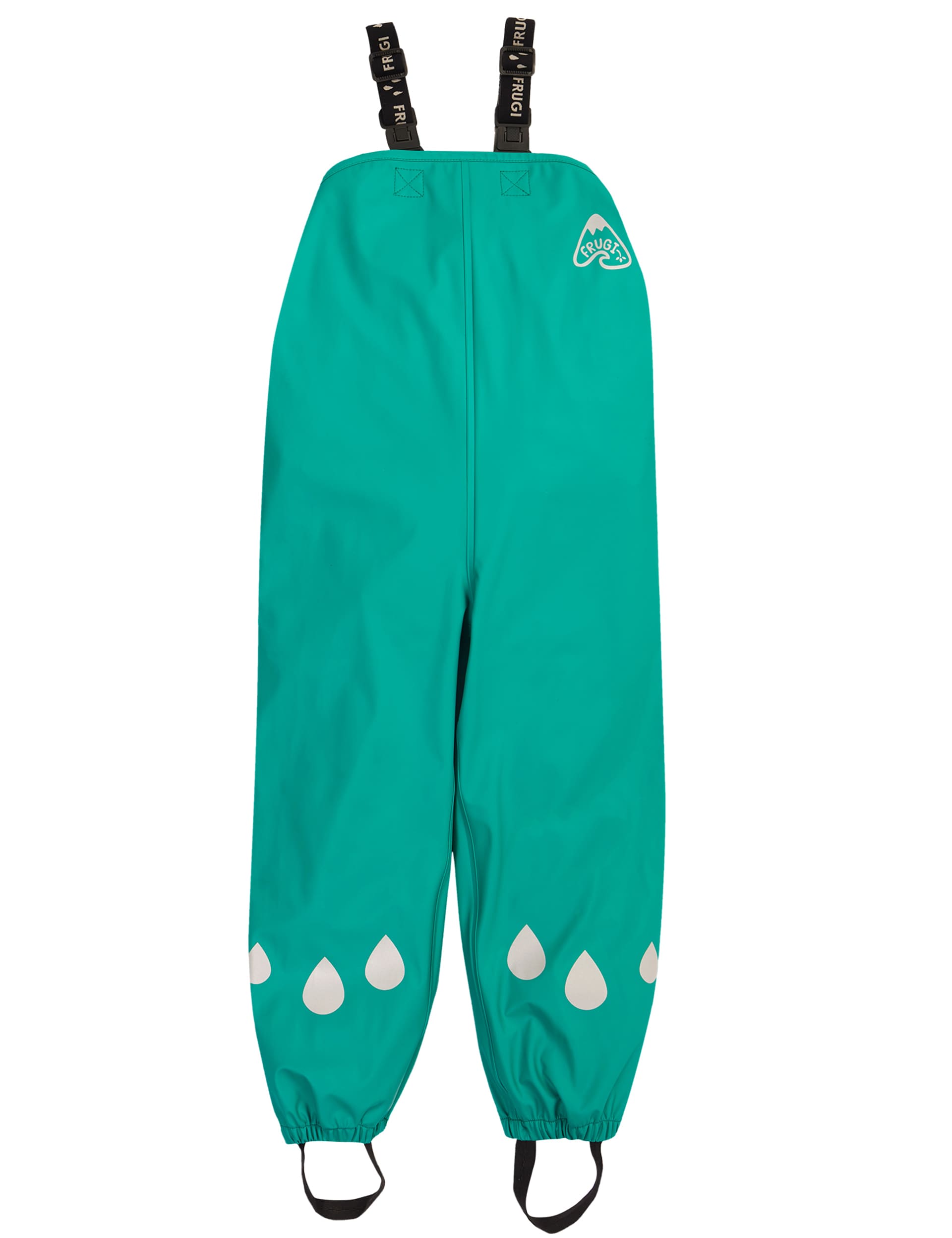 Frugi Raindrop Print Puddlesuit (1-10 Yrs) - 6-7 Y - Green, Green