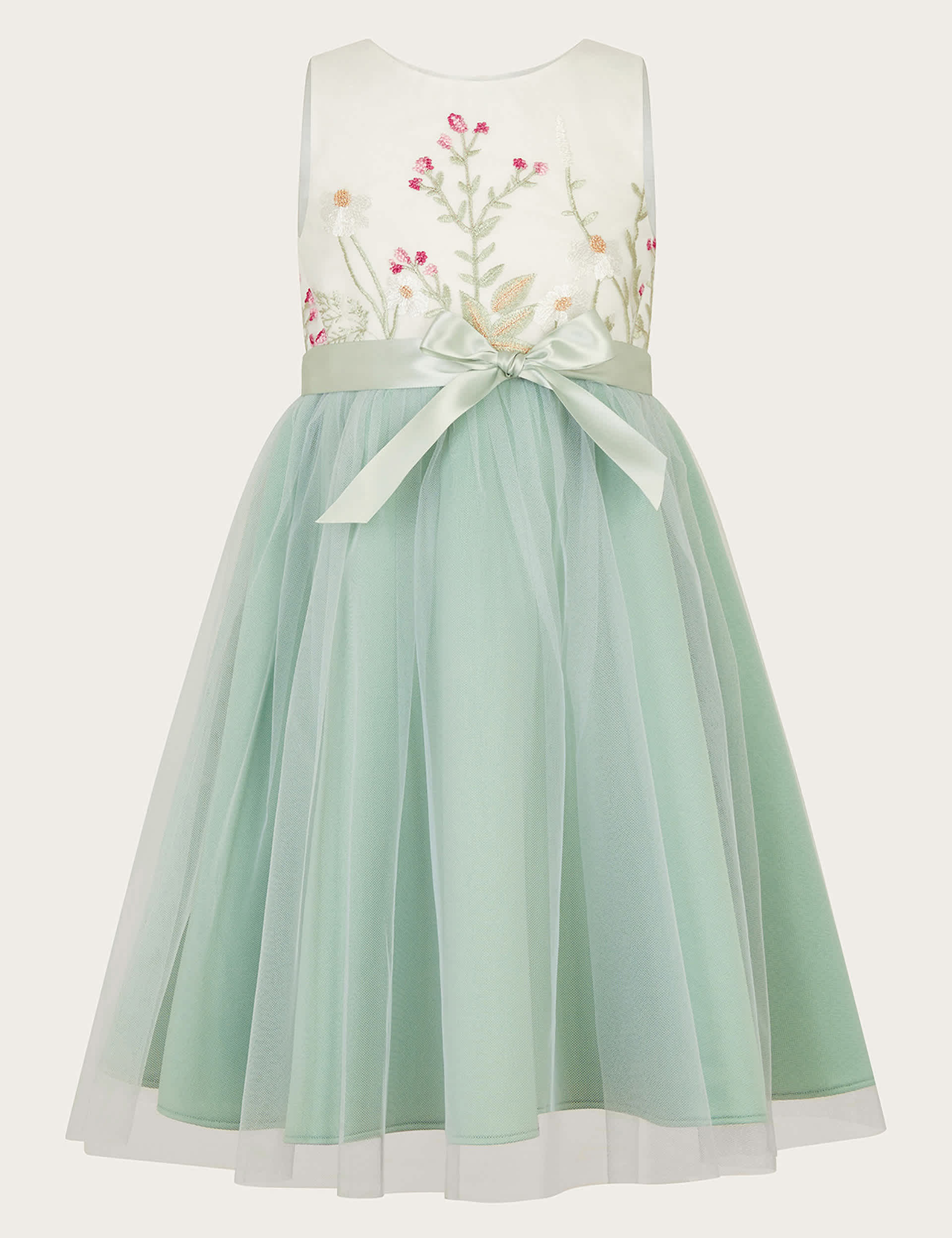 Monsoon Girls Floral Embroidered Dress (3-13 Yrs)