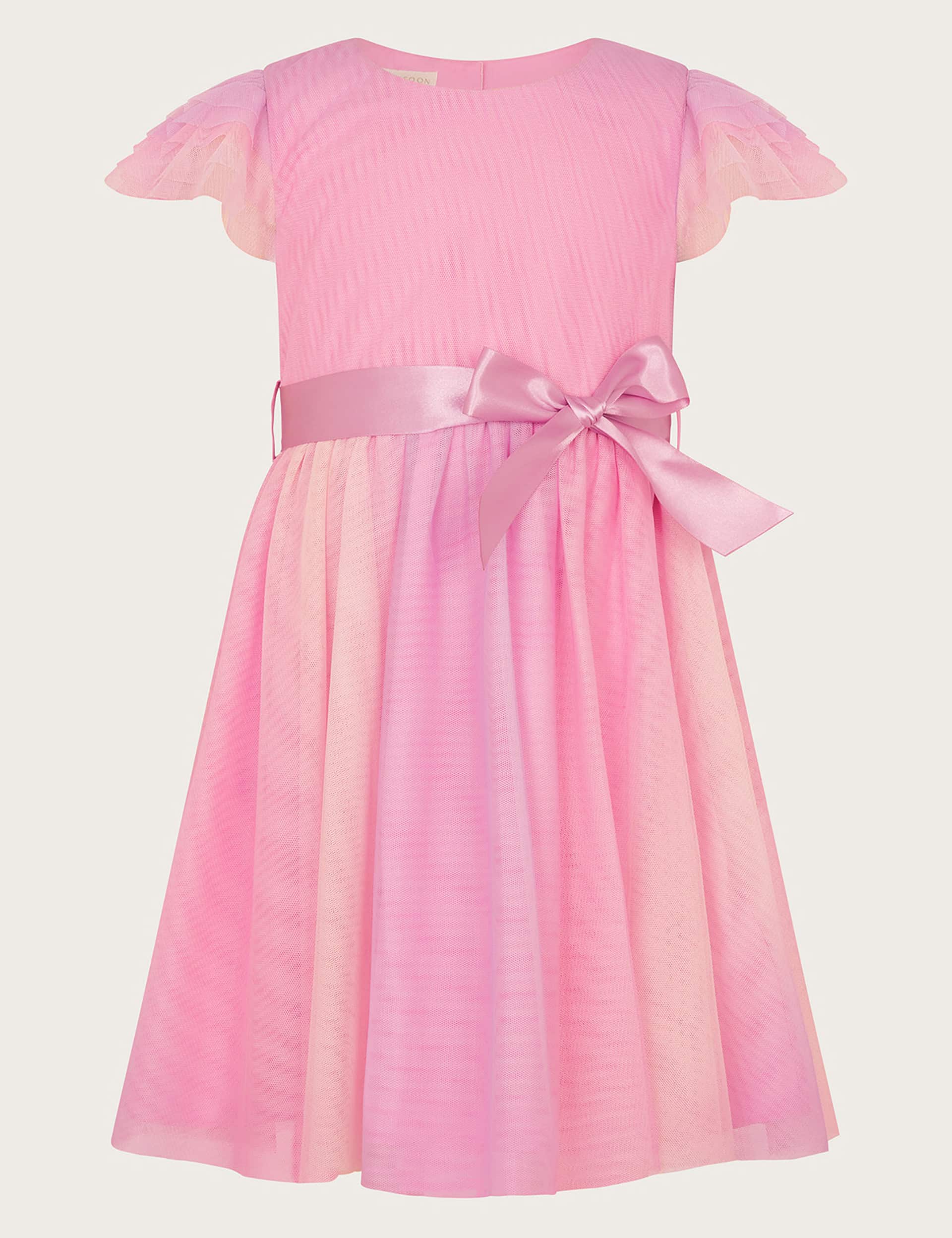 Monsoon Girls Ruffle Sleeve Ombre Dress (0-3 Yrs)