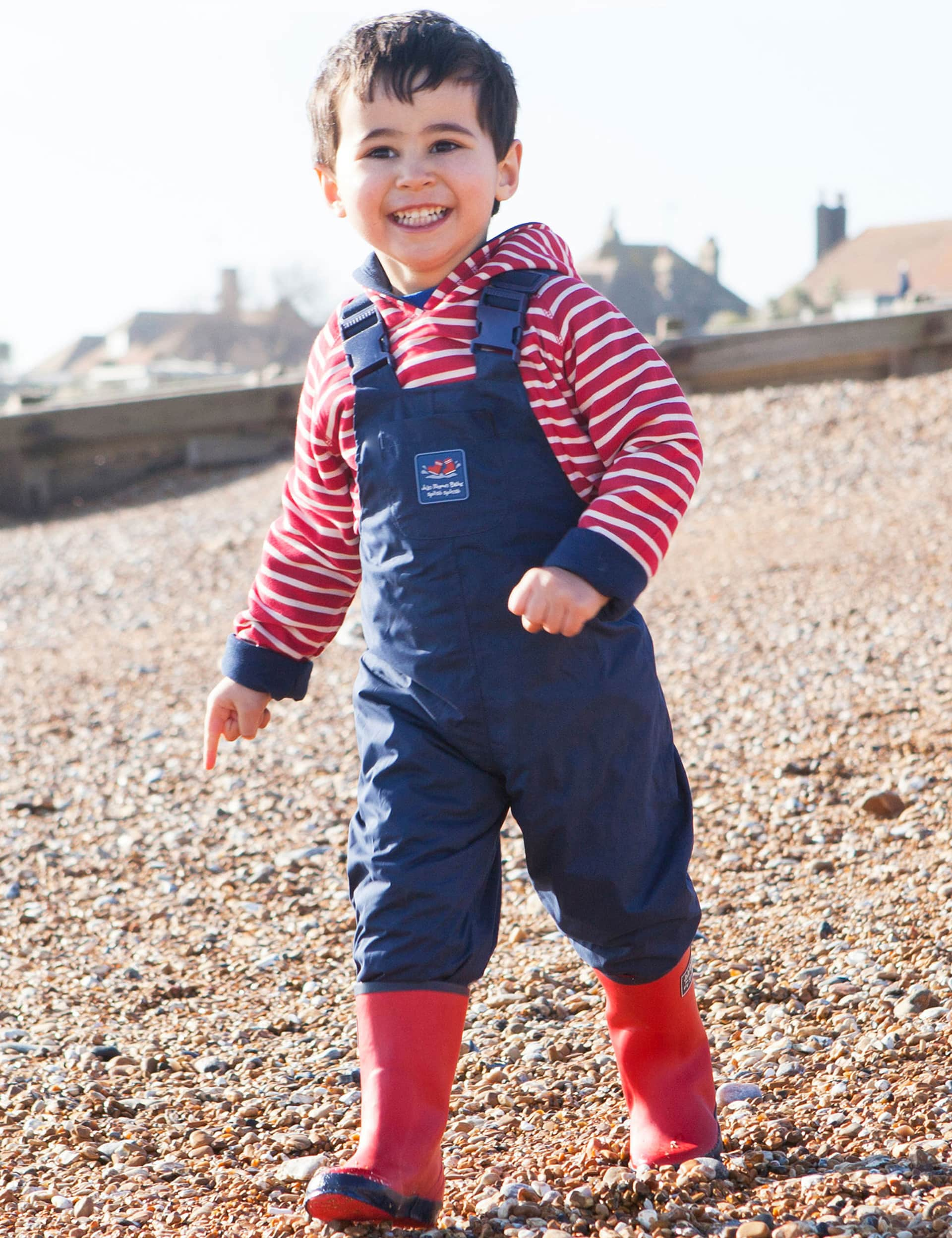 Jojo Maman Bb Waterproof Dungarees (1-5 Yrs) - 3-4 Y - Navy, Navy