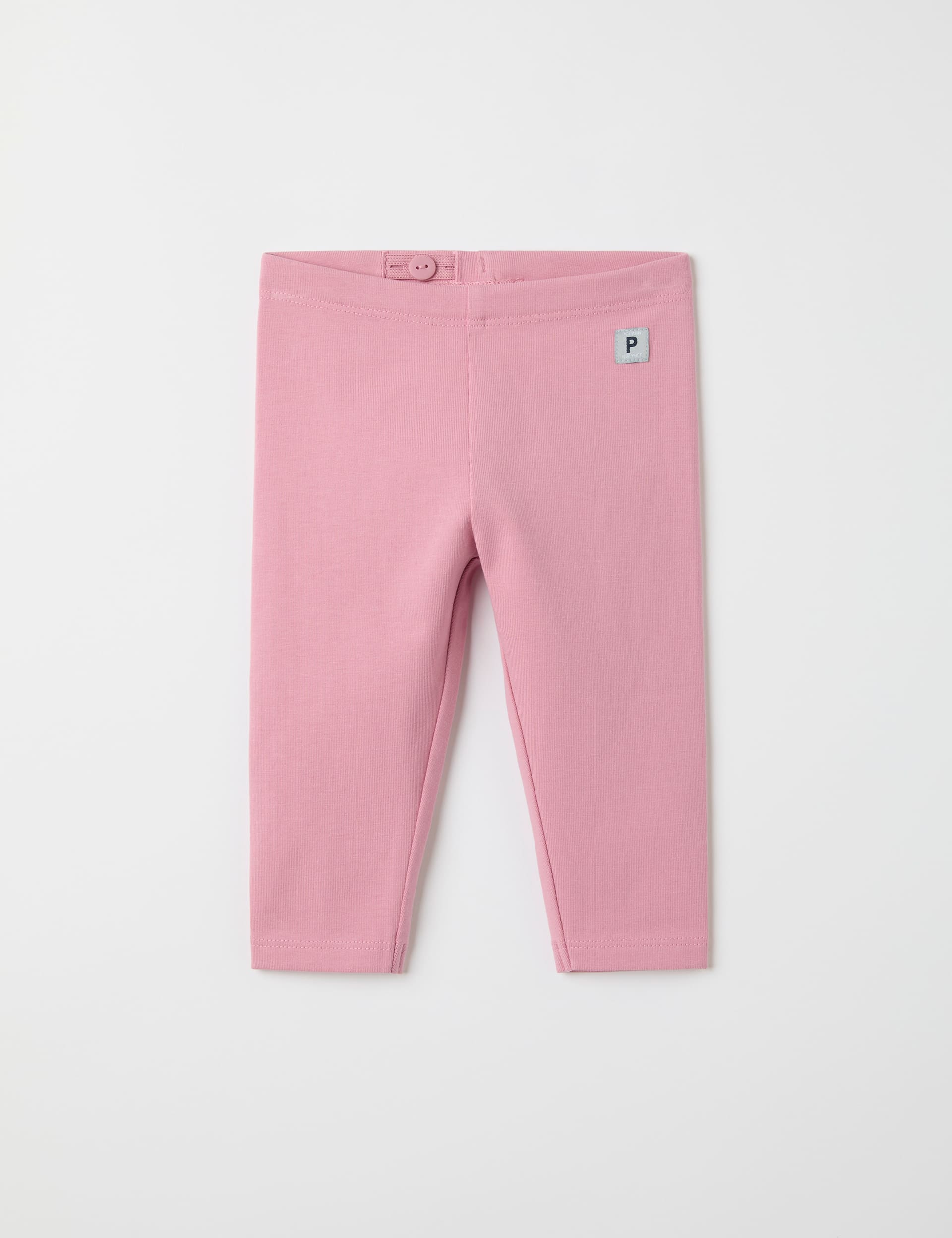 Polarn O. Pyret Girls Cotton Rich Leggings (1 Mths-1 Yrs) - 9-12M - Pink, Pink