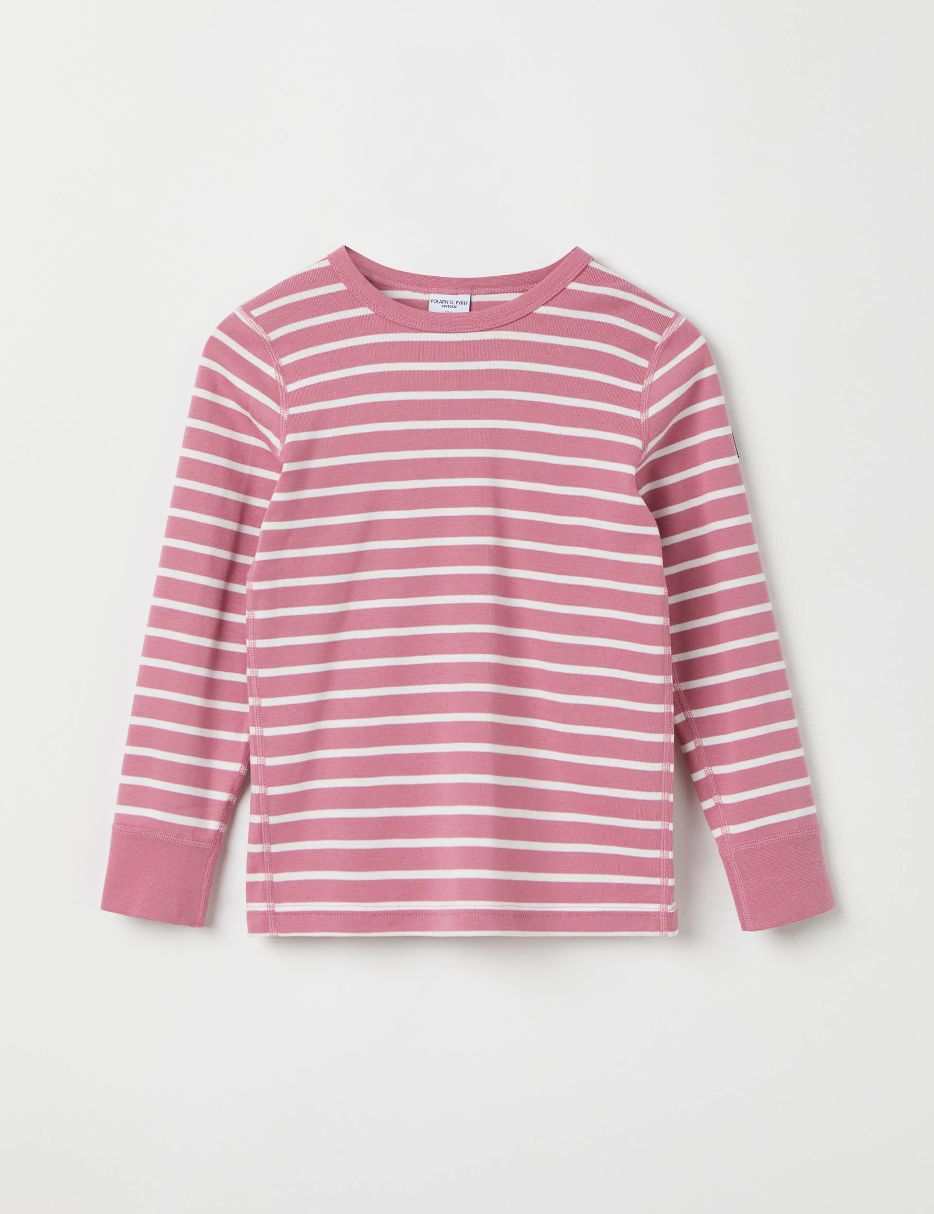 Polarn O. Pyret Girls Pure Cotton Striped Top (1-10 Yrs) - 4-5 Y - Pink Mix, Pink Mix