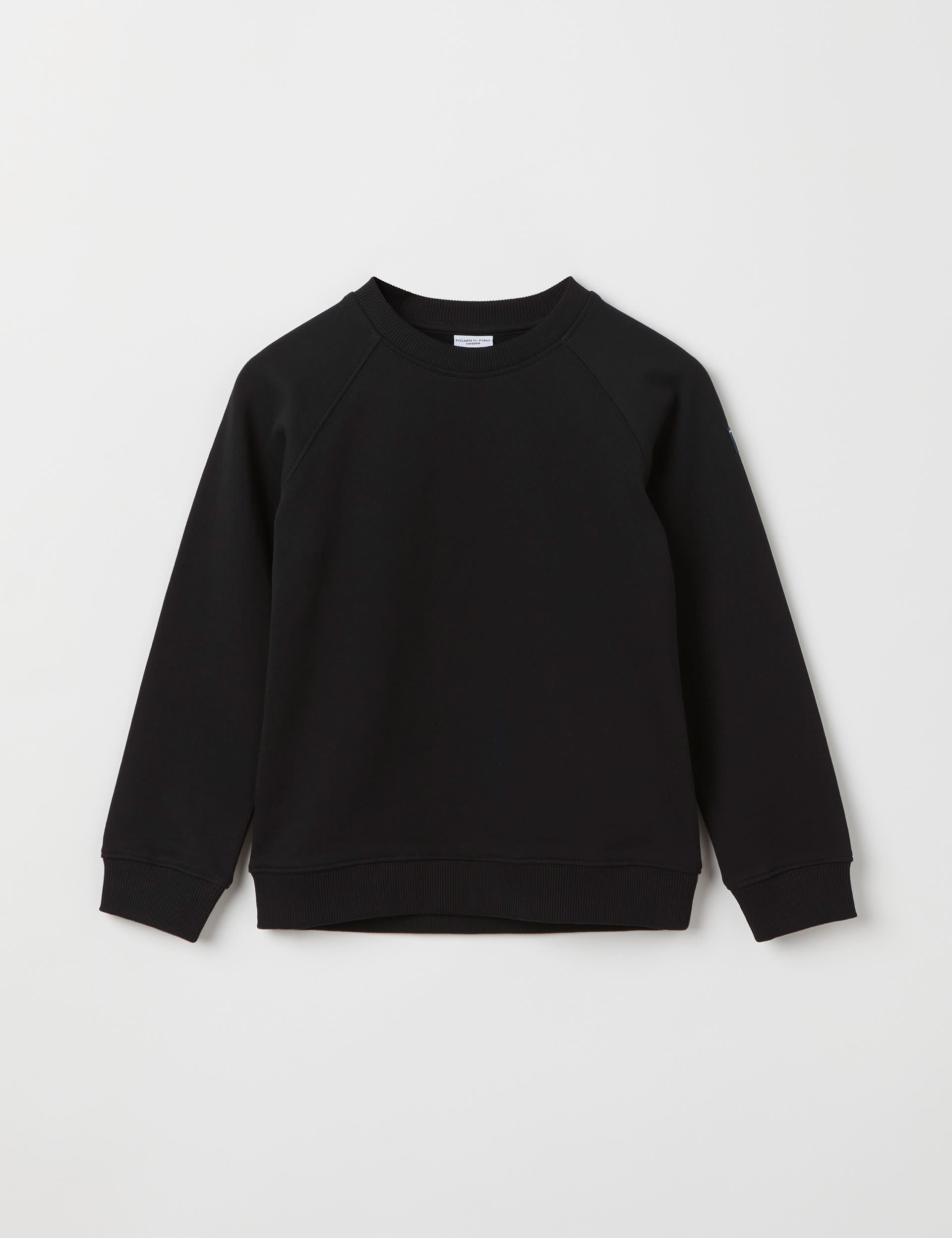 Polarn O. Pyret Pure Cotton Sweatshirt (1-10 Yrs) - 3-4 Y - Black, Black