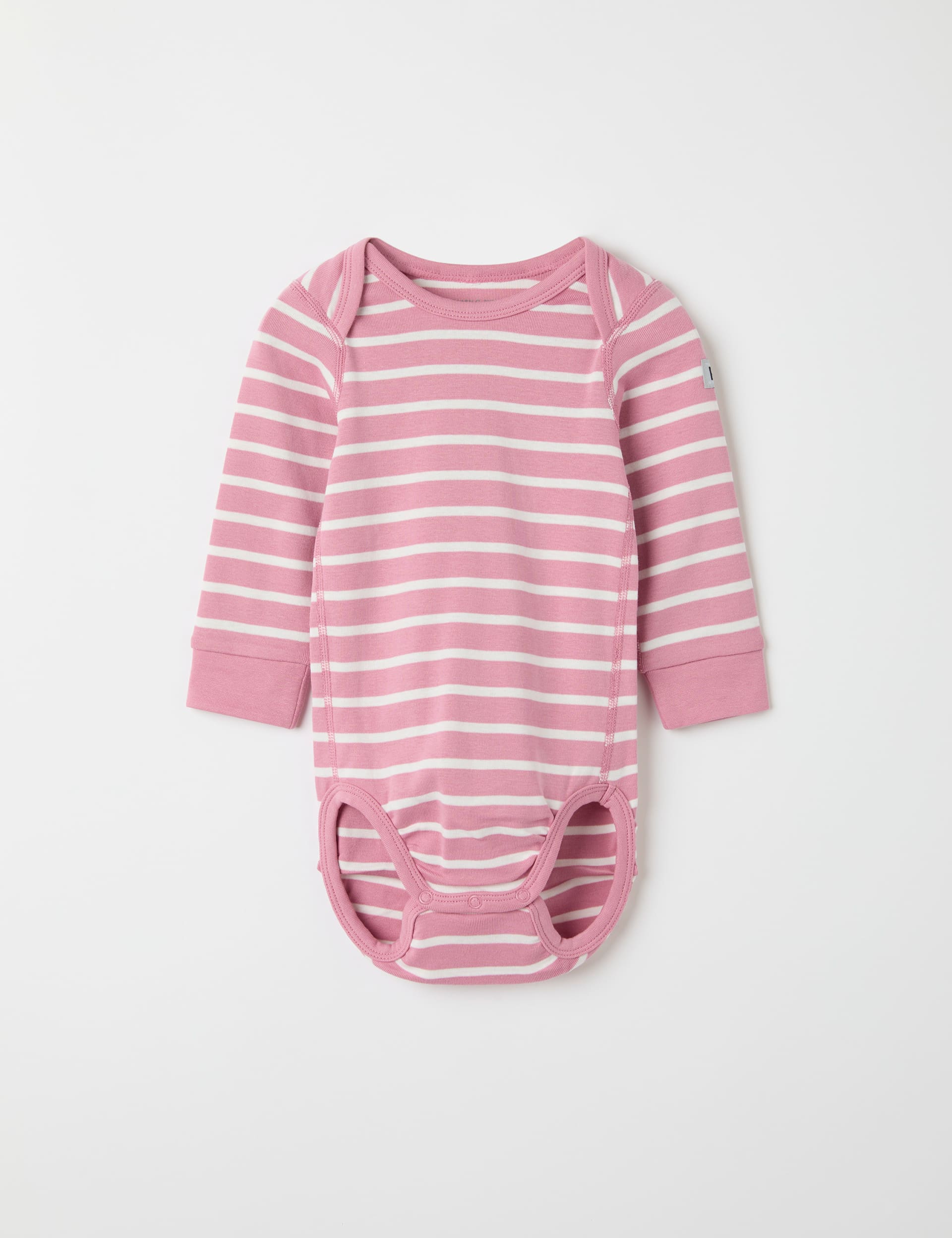 Polarn O. Pyret Girls Pure Cotton Striped Bodysuit (7lbs-24 Mths) - 1-2 M - Pink Mix, Pink Mix