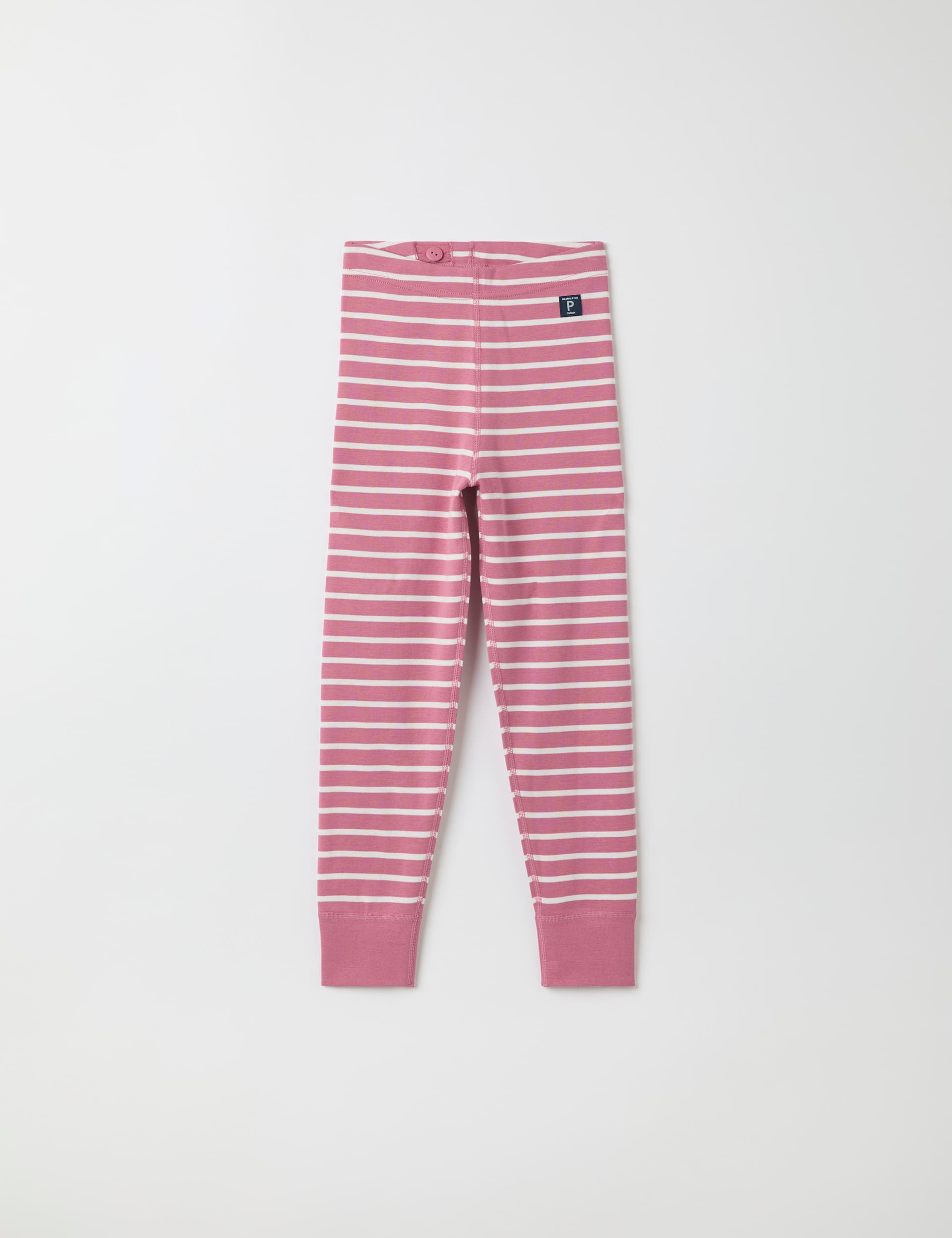 Polarn O. Pyret Girls Pure Cotton Striped Leggings (1-10 Yrs) - 3-4 Y - Pink Mix, Pink Mix