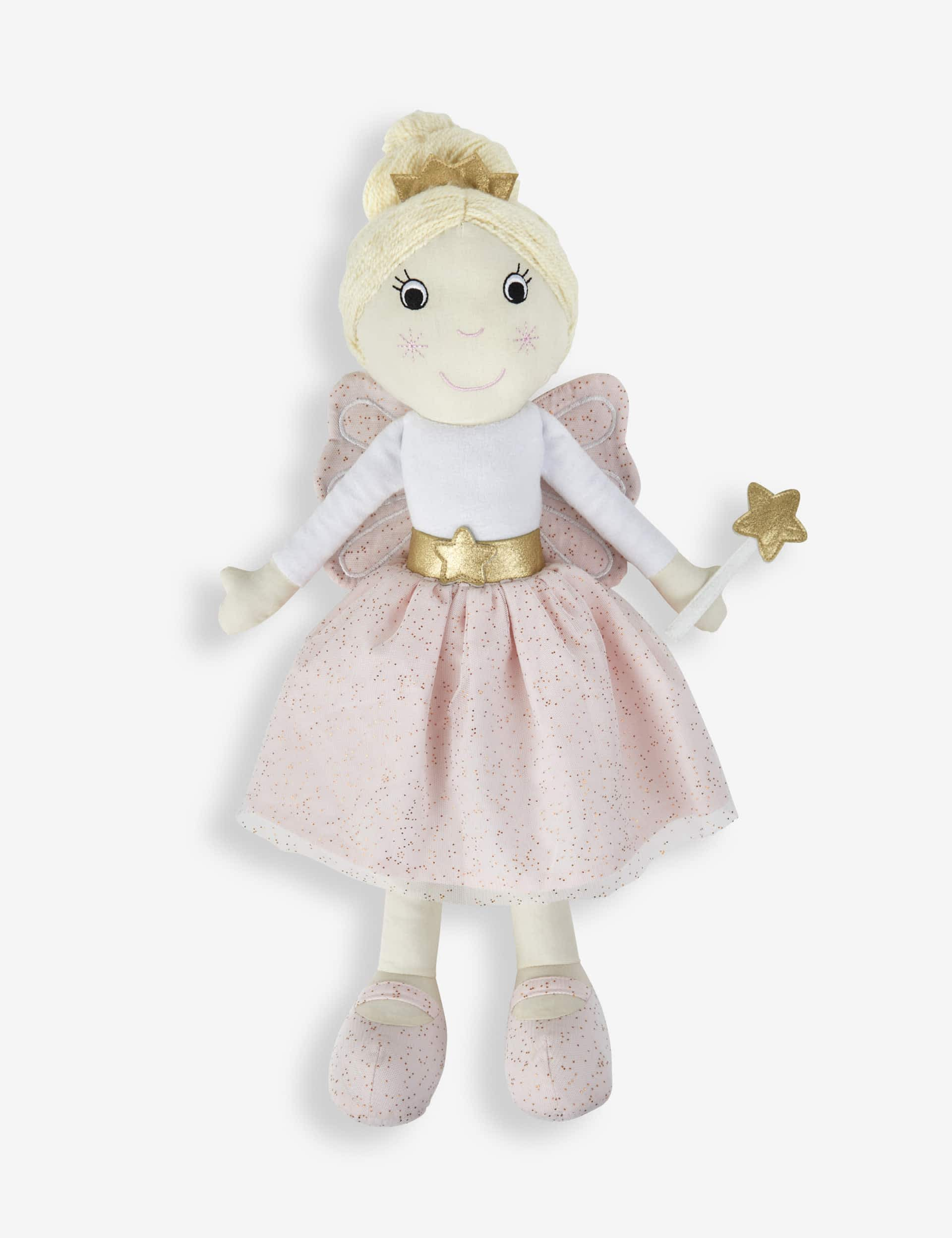 Jojo Maman Bb Girls Fairy Rag Doll - Light Pink Mix, Light Pink Mix