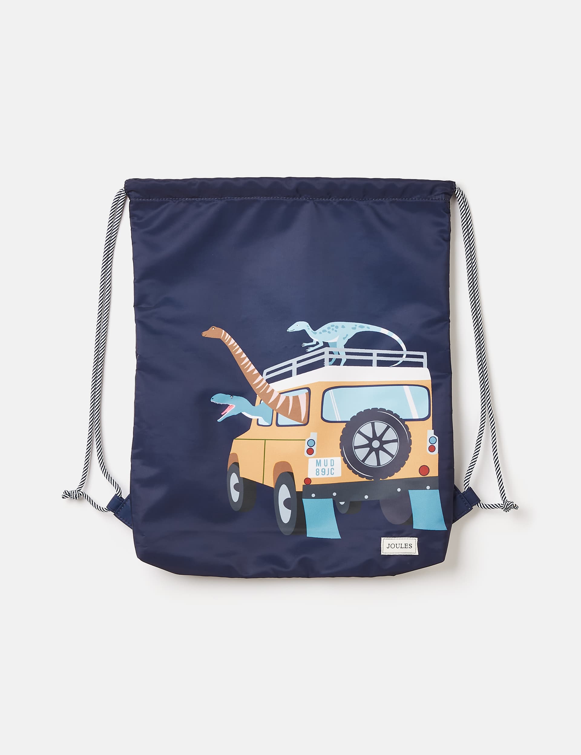 Joules Kids Dinosaur Drawstring Bag - Blue Mix, Blue Mix