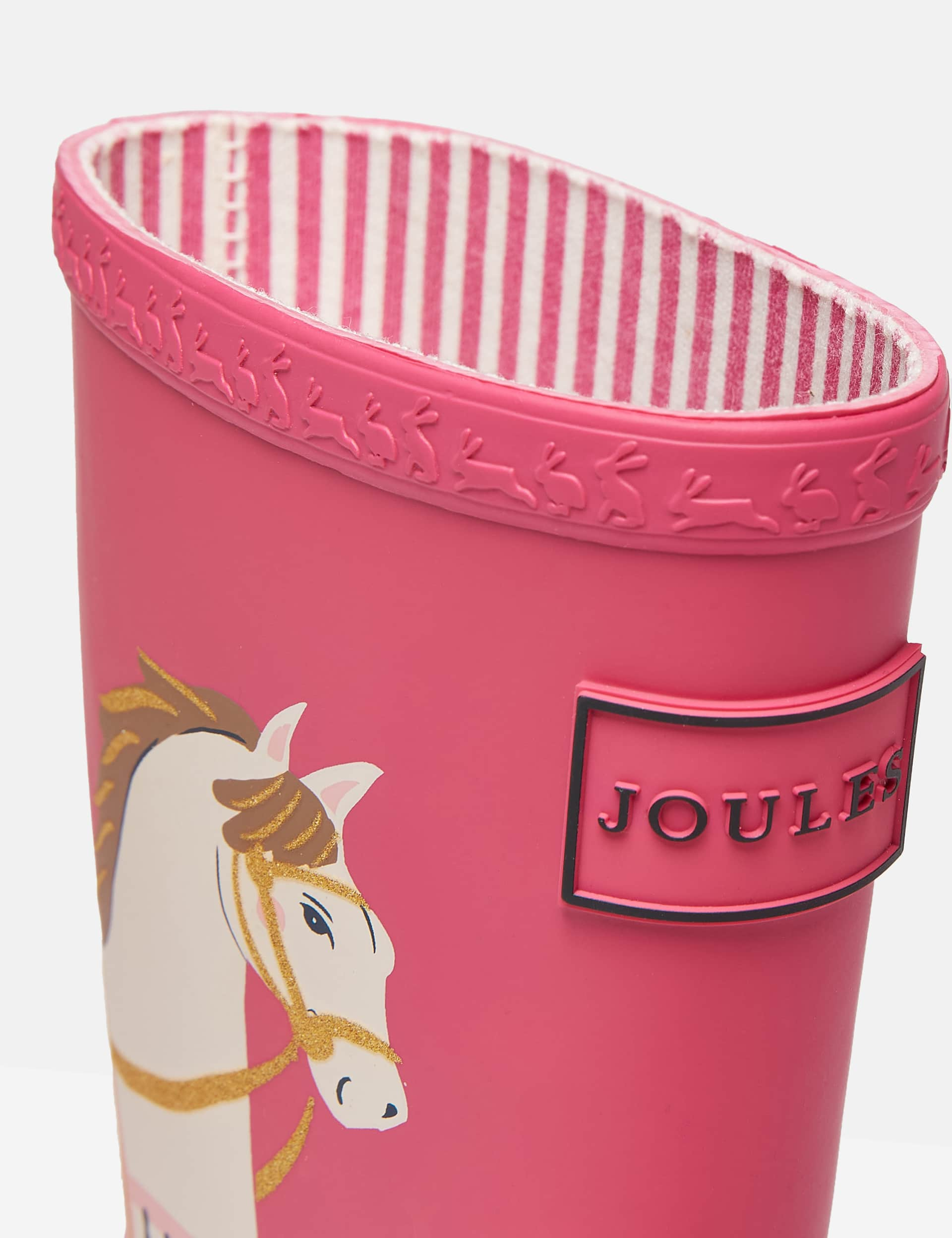 Joules Kids Horse Wellies (1 Small - 13 Small) - 12 S - Pink Mix, Pink Mix