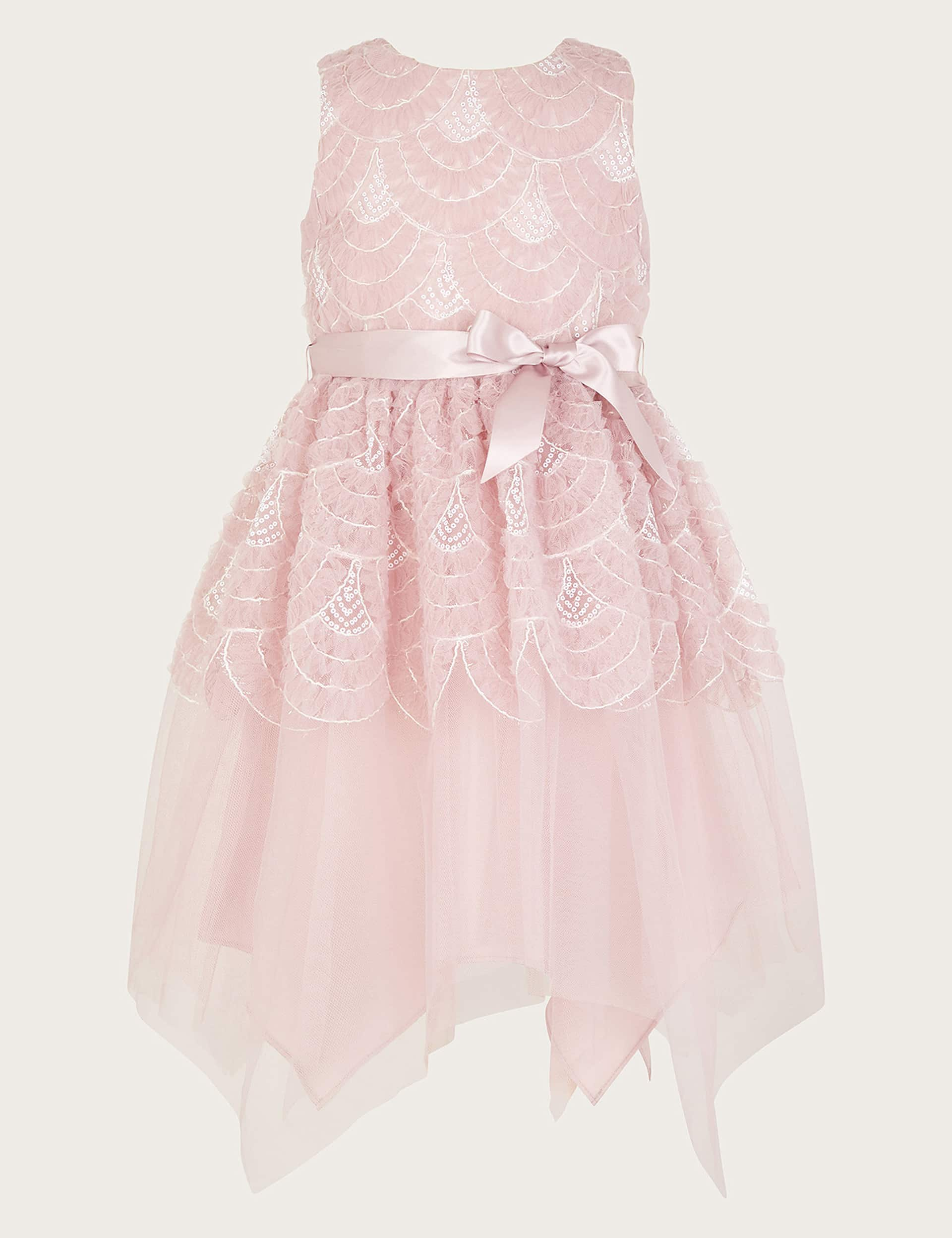 Monsoon Girls Embellished Tulle Occasion Dress (3-15 Yrs) - 7y - Pink Mix, Pink Mix