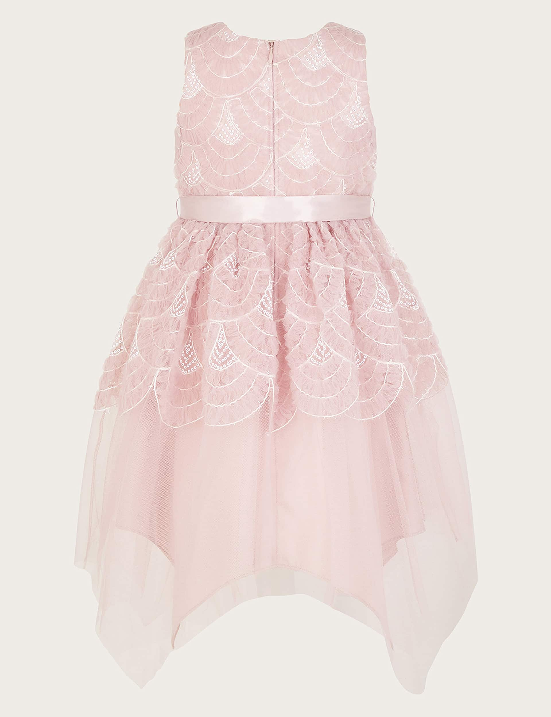 Monsoon Girls Embellished Tulle Occasion Dress (3-15 Yrs) - 4y - Pink Mix, Pink Mix