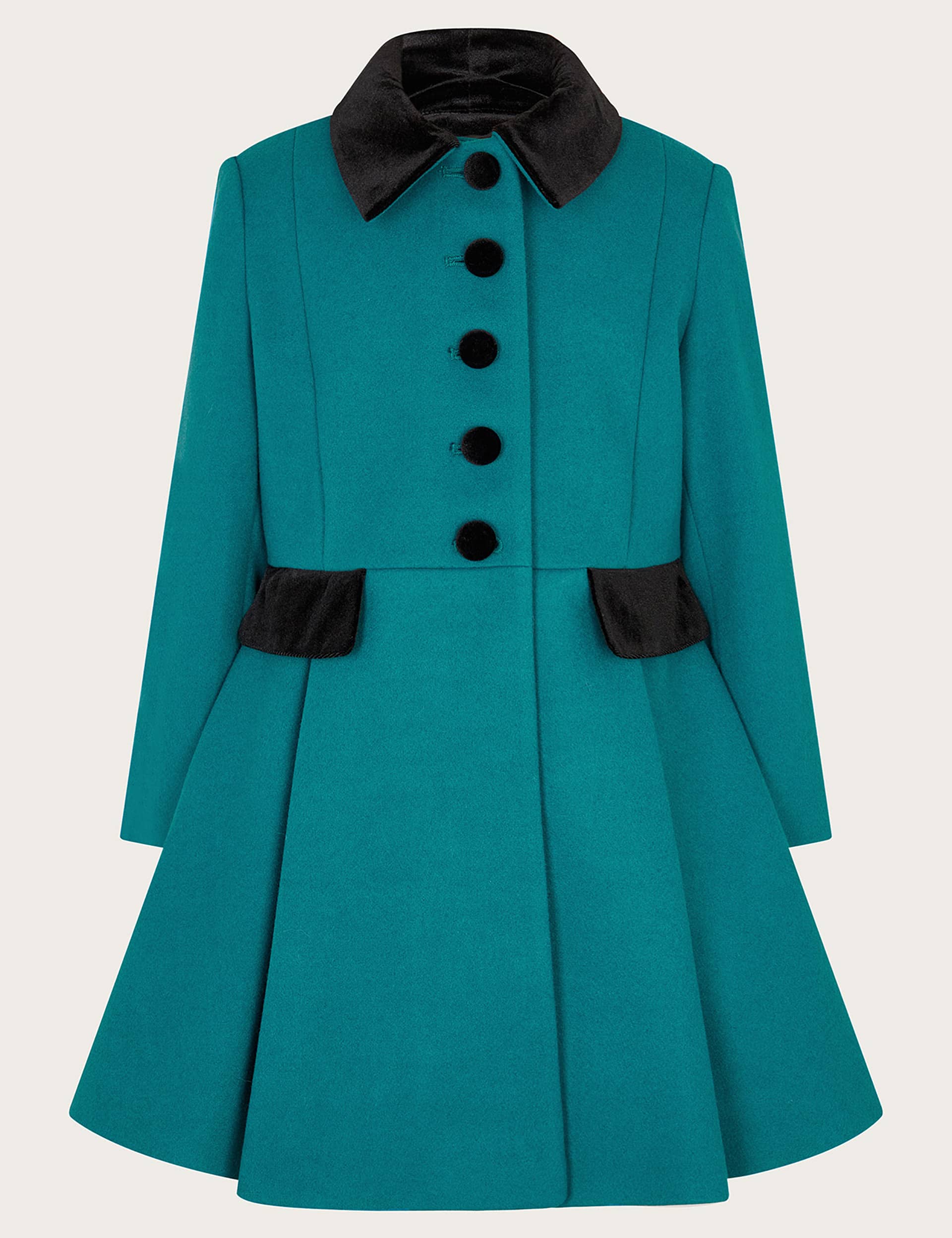 Monsoon Girls Coat (7-13 Yrs) - 12-13 - Teal, Teal