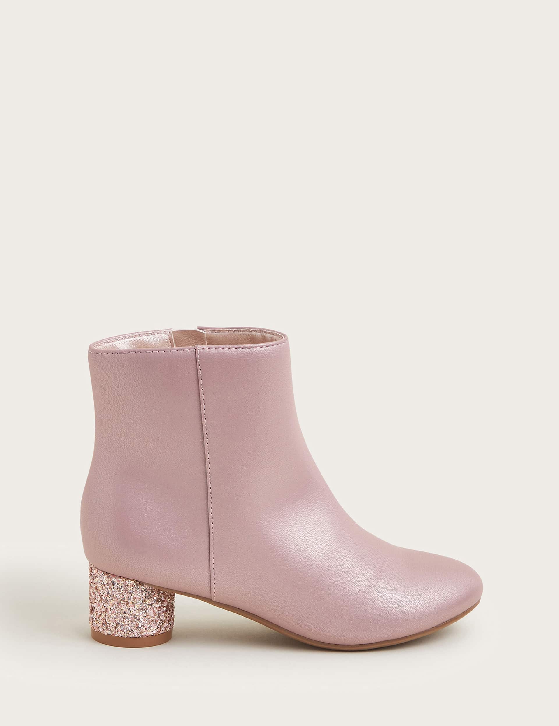 Monsoon Girls Glitter Heel Ankle Boots (9 Small