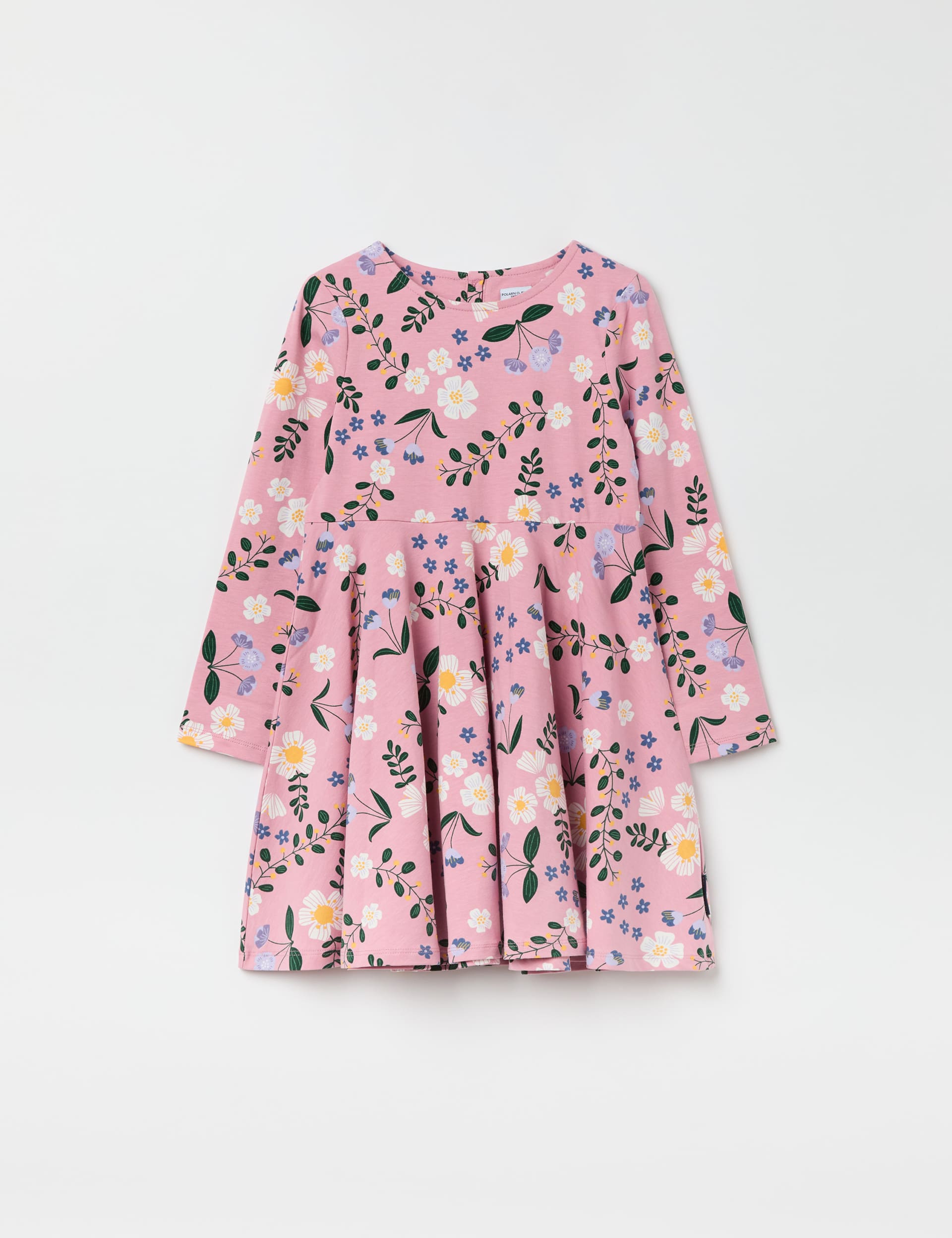 Polarn O. Pyret Girls Cotton Rich Patterned Dress (18 Mths - 10 Yrs) - 2-3 Y - Pink Mix, Pink Mix