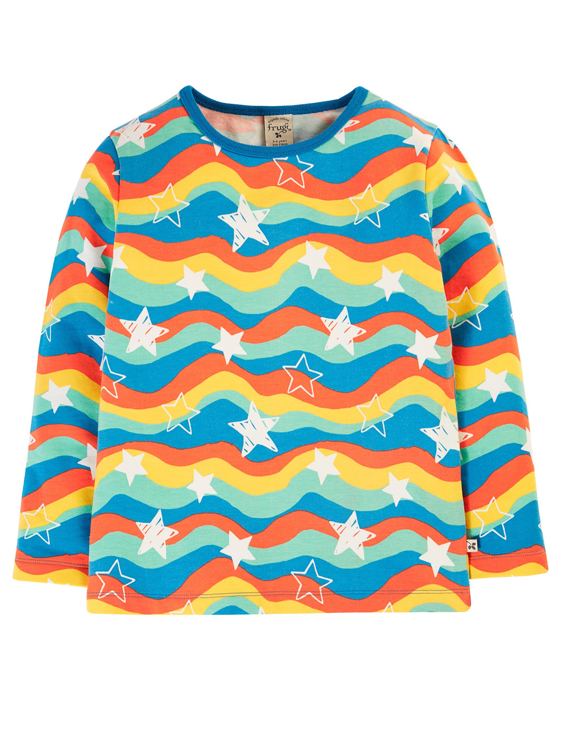 Frugi Cotton Rich Star Top (2-10 Yrs) - 9-10Y - Multi, Multi