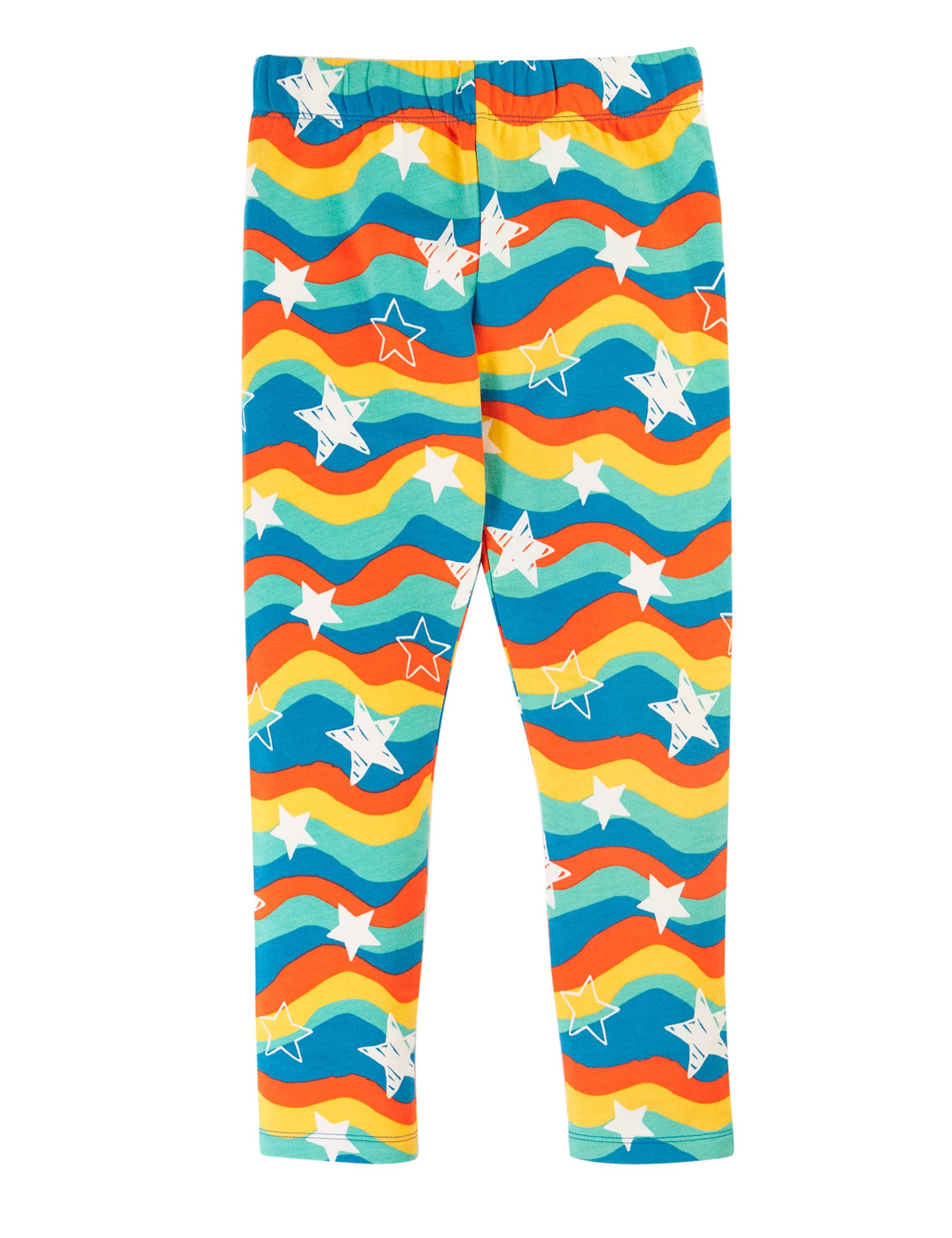 Frugi Girls Cotton Rich Striped & Star Leggings (2-10 Yrs)