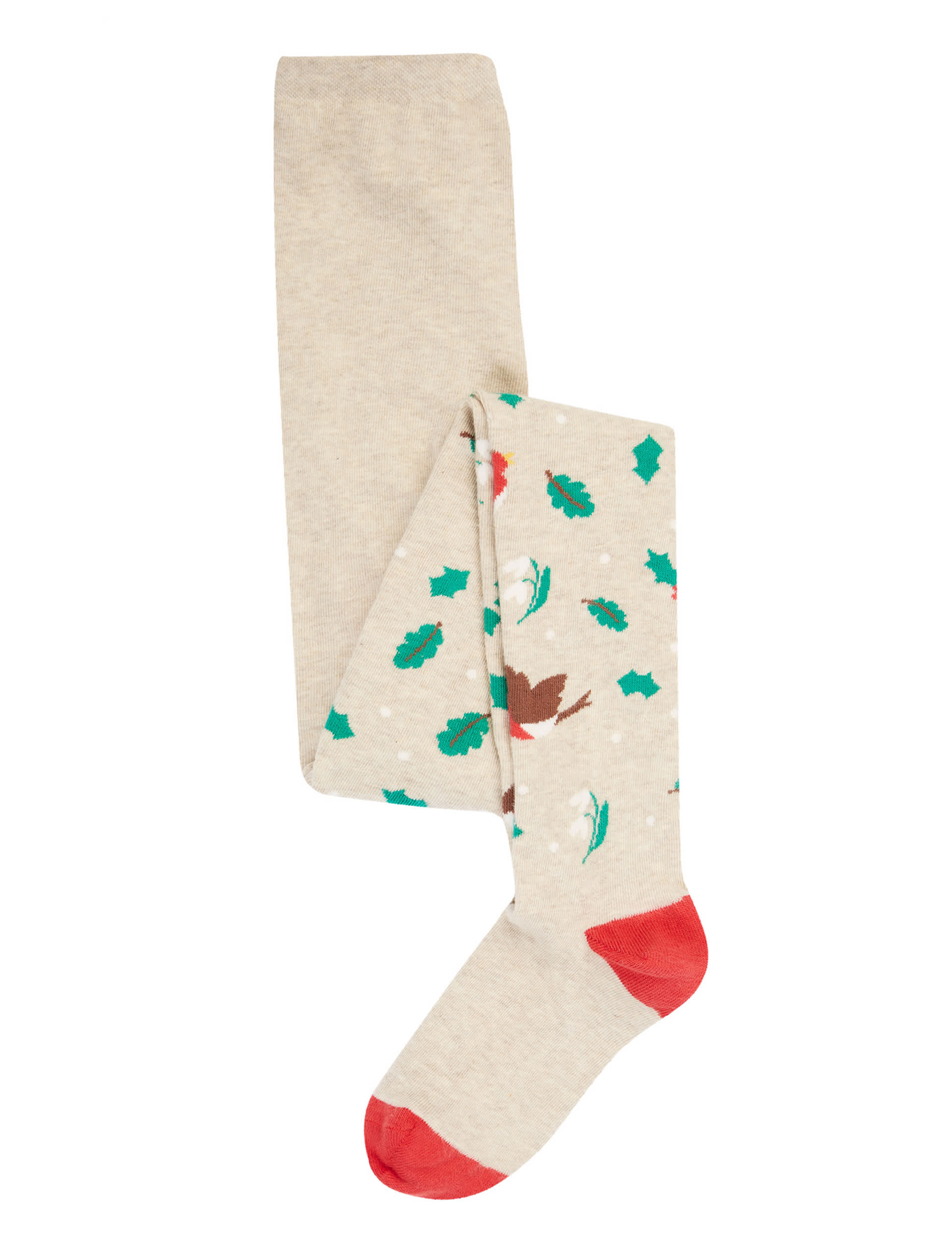 Frugi Girls Cotton Rich Robin and Holly Tights (0 Mths