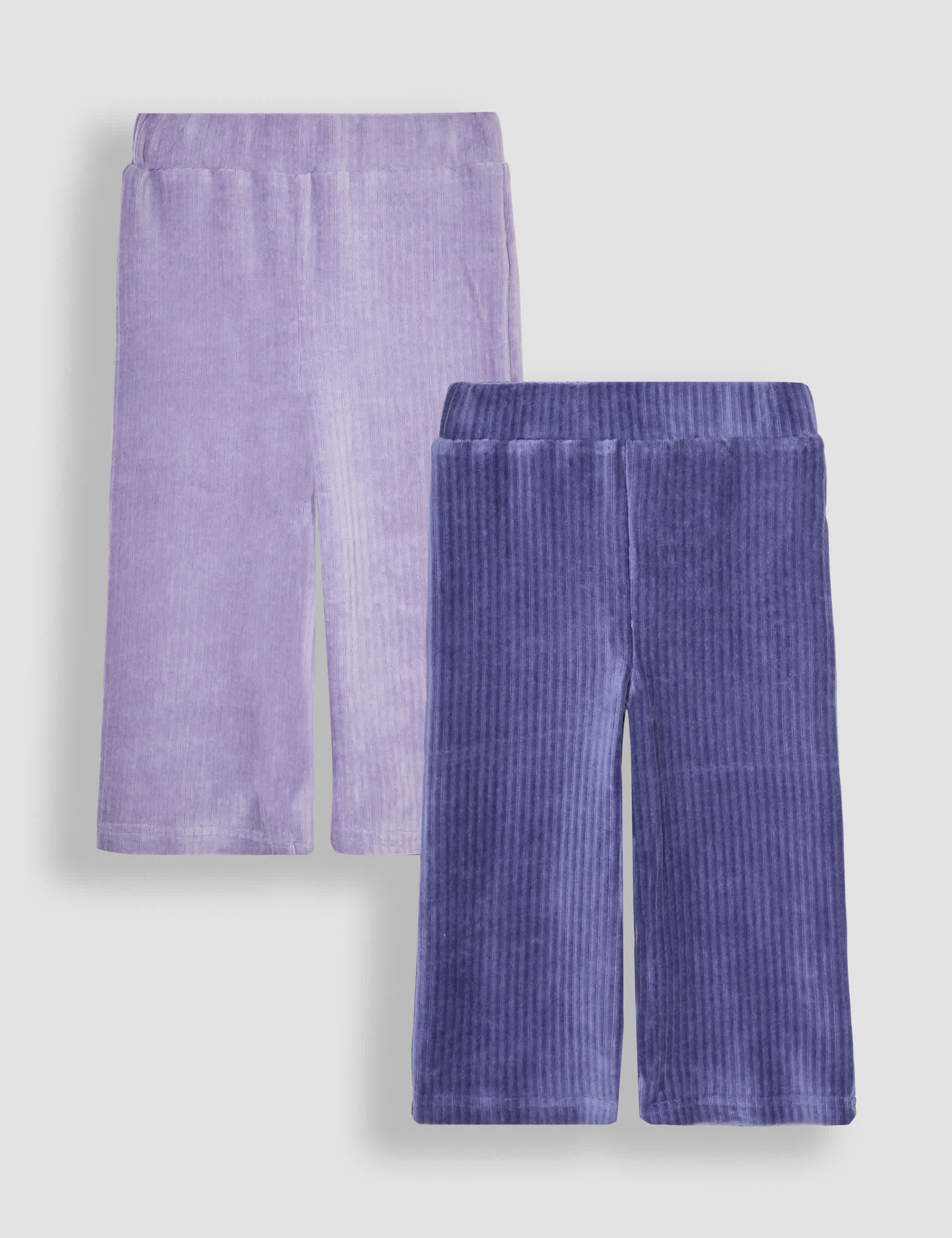 Jojo Maman Bb Girls 2pk Cotton Rich Cord Velour Leggings (12 Mths - 6 Yrs) - 2-3 Y - Purple Mix, P