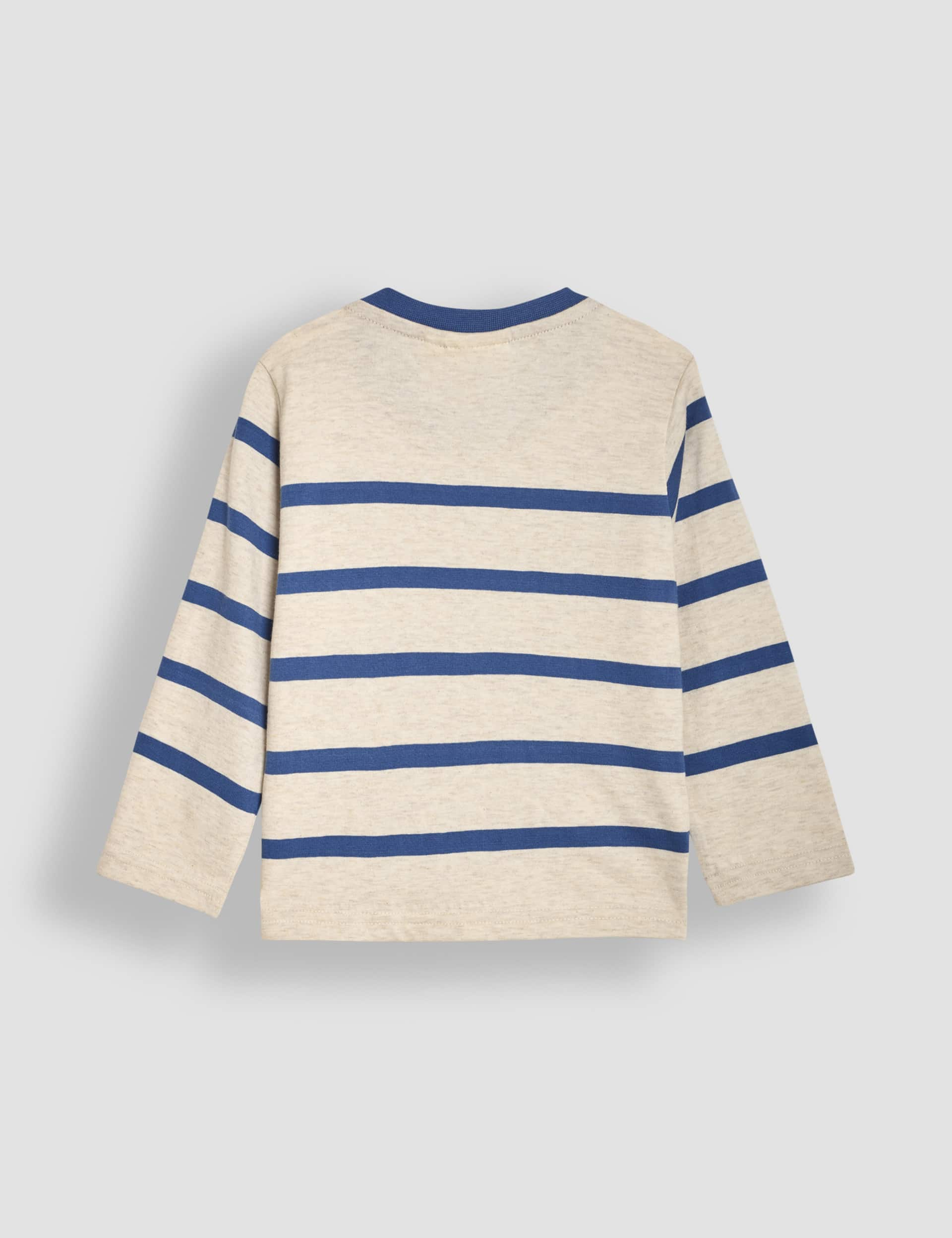 Jojo Maman Bb Boys Pure Cotton Appliqu Top (6 Mths-6 Yrs) - 2-3 Y - Cream Mix, Cream Mix