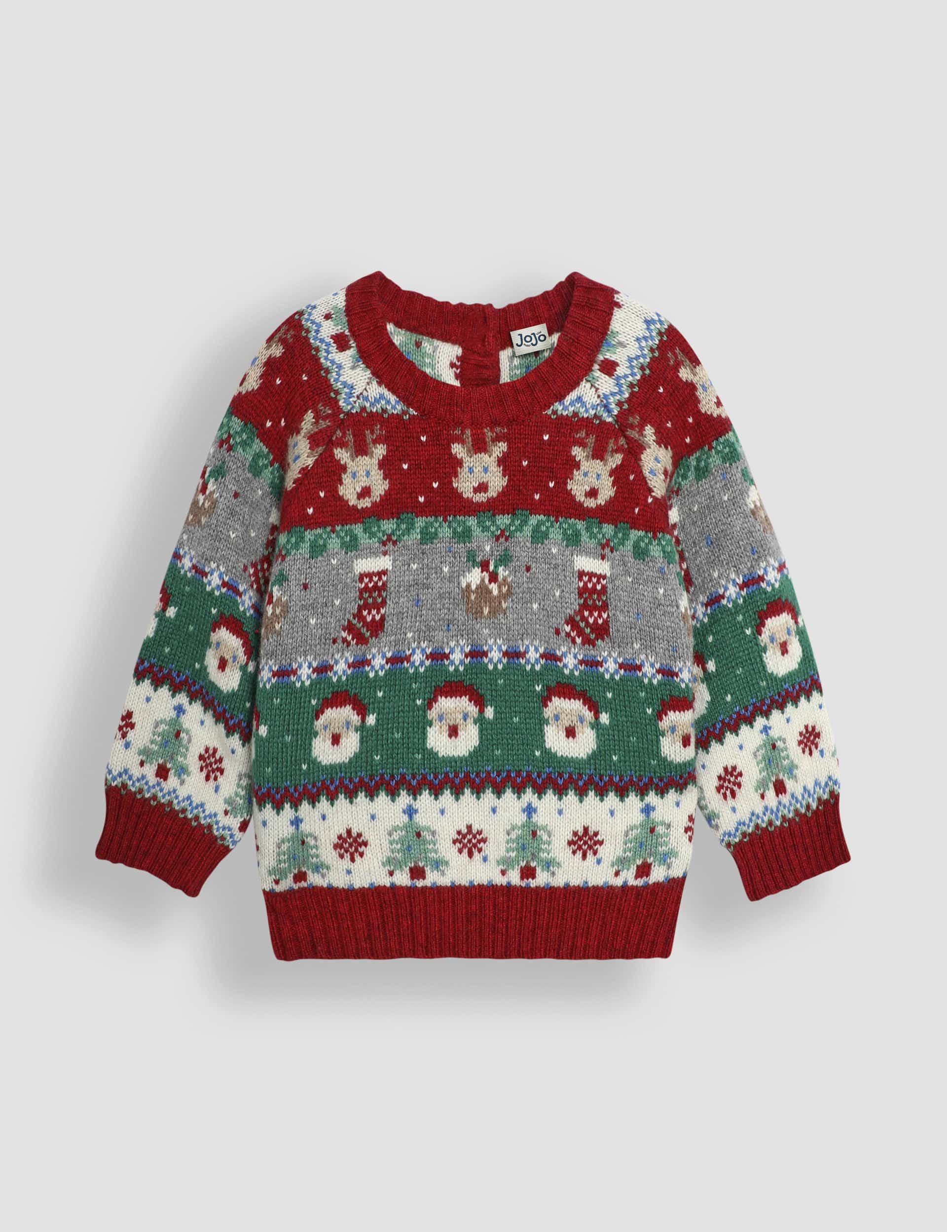 Jojo Maman Bb Boys Cotton Rich Fair Isle Jumper (1-6 Yrs) - 2-3 Y - Multi, Multi