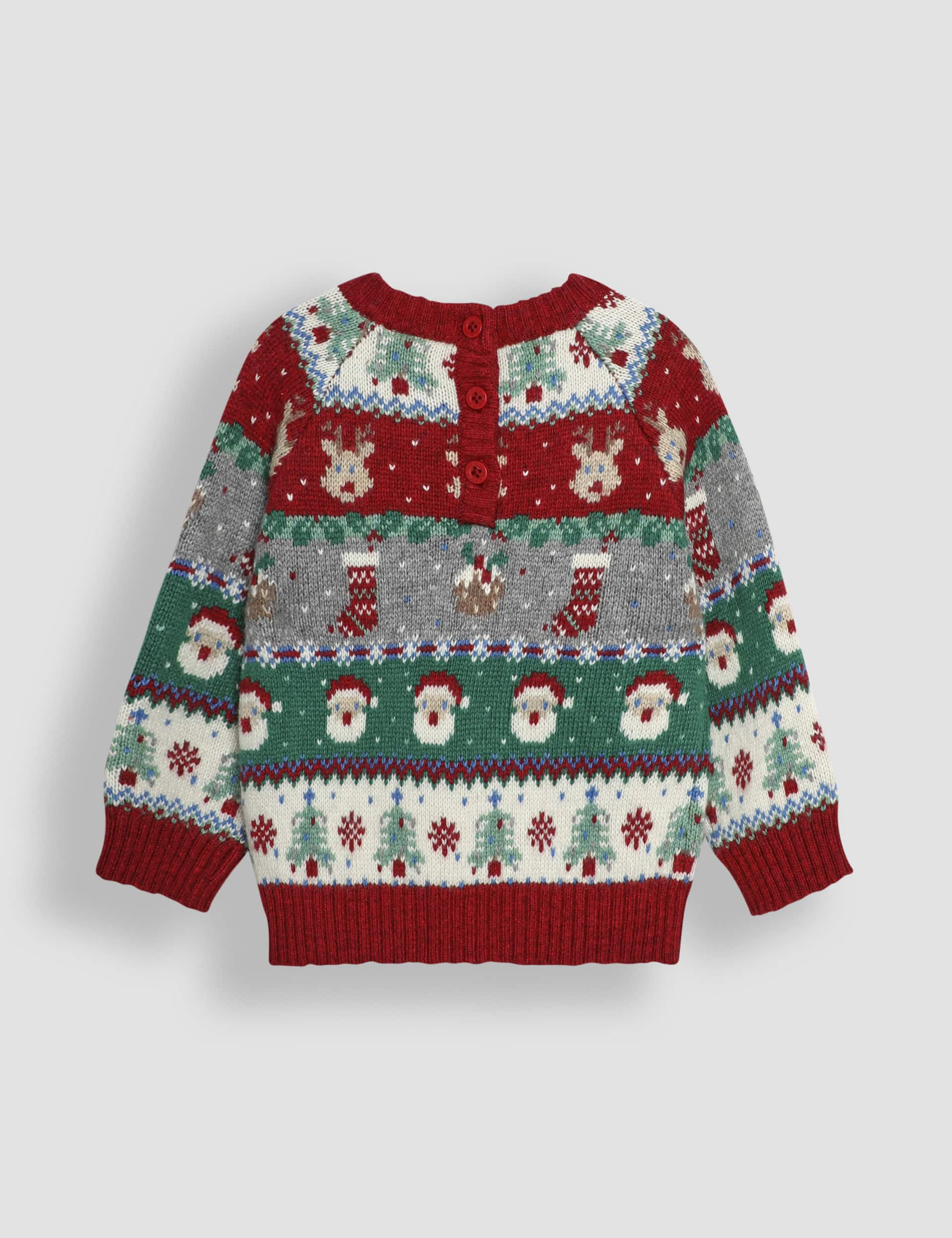 Jojo Maman Bb Boys Cotton Rich Fair Isle Jumper (1-6 Yrs) - 2-3 Y - Multi, Multi