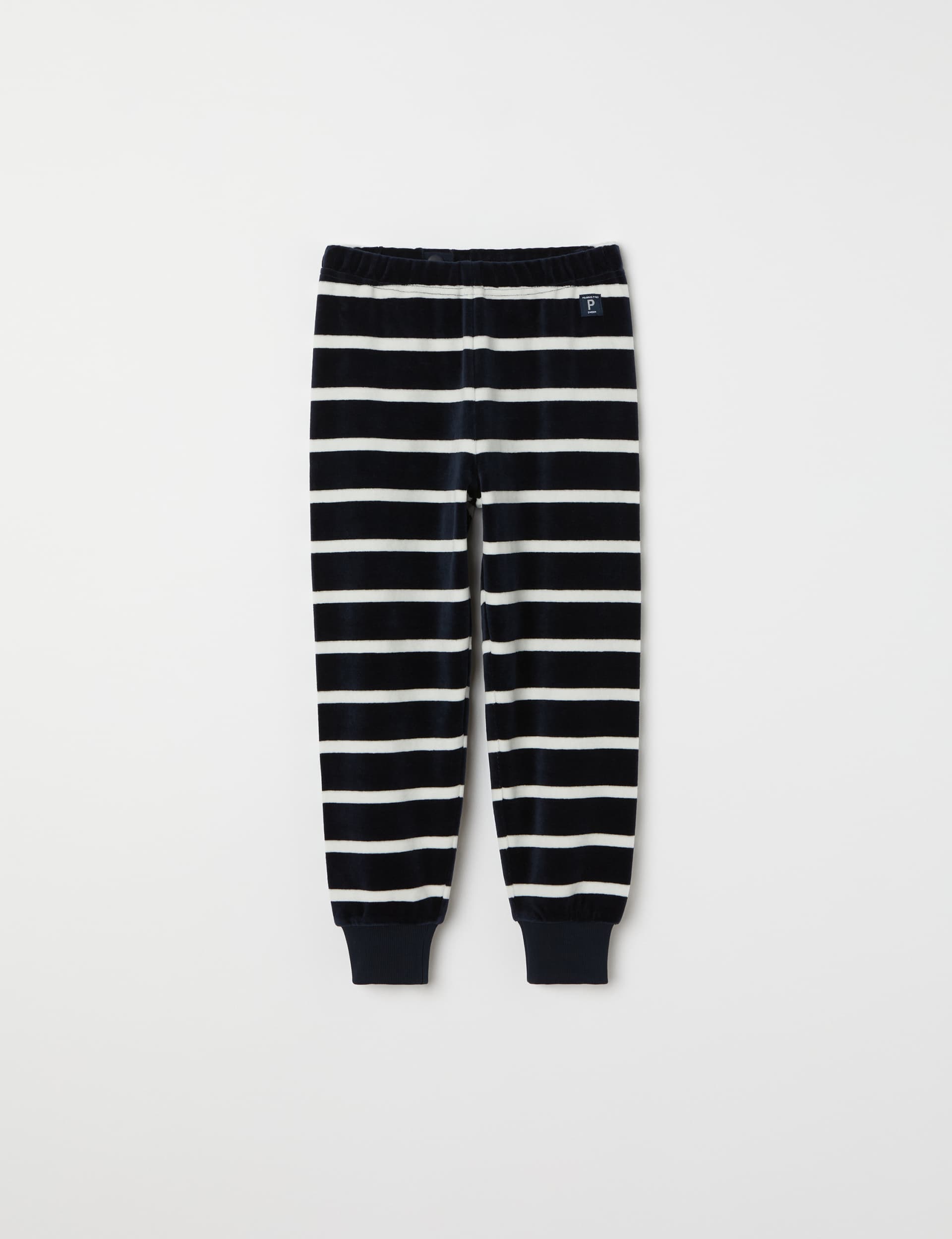 Polarn O. Pyret Boys Cotton Rich Striped Joggers (1-10 Yrs) - 2-3 Y - Navy Mix, Navy Mix