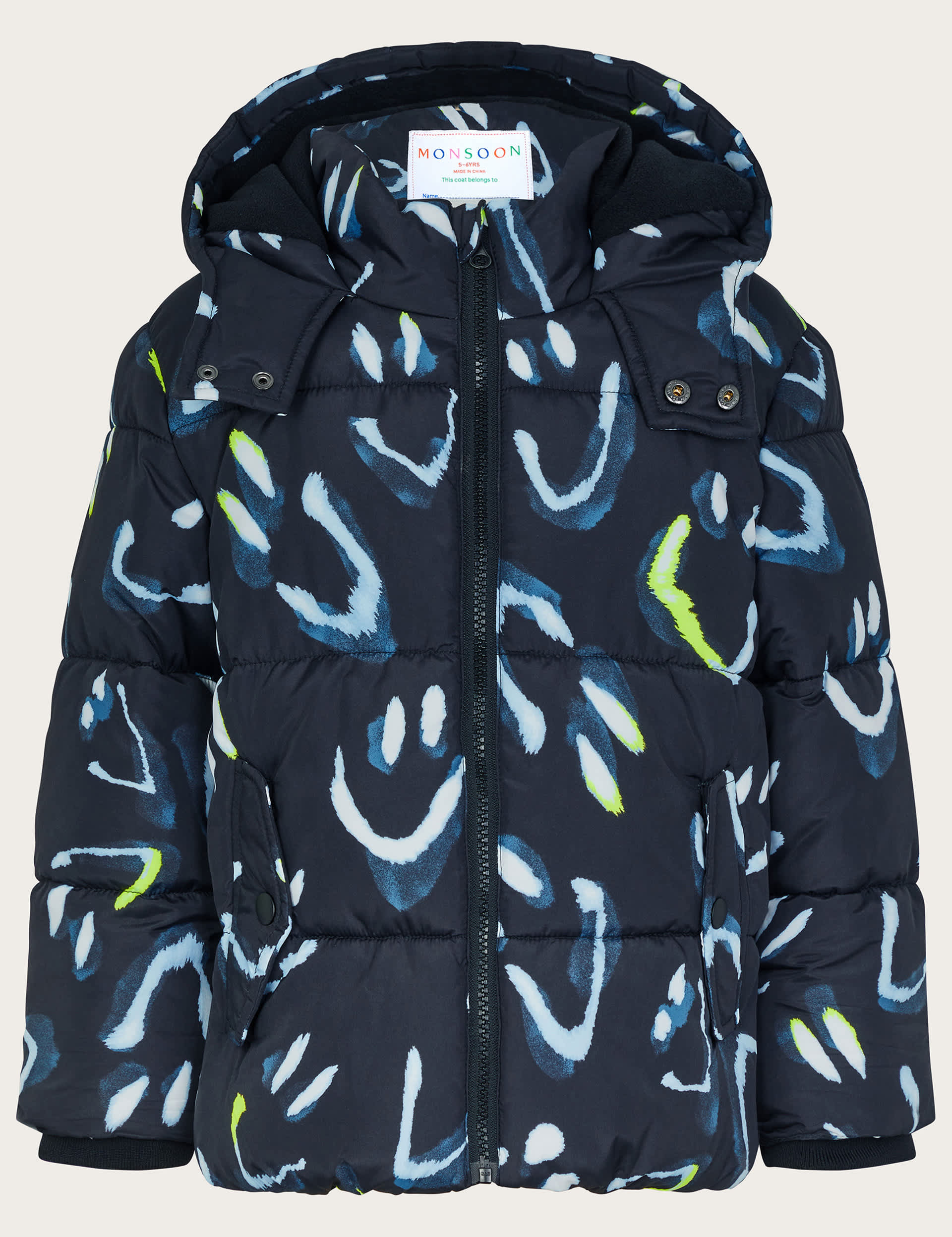 Monsoon Boys Hooded Coat (3-13 Yrs) - 9-10Y - Black Mix, Black Mix