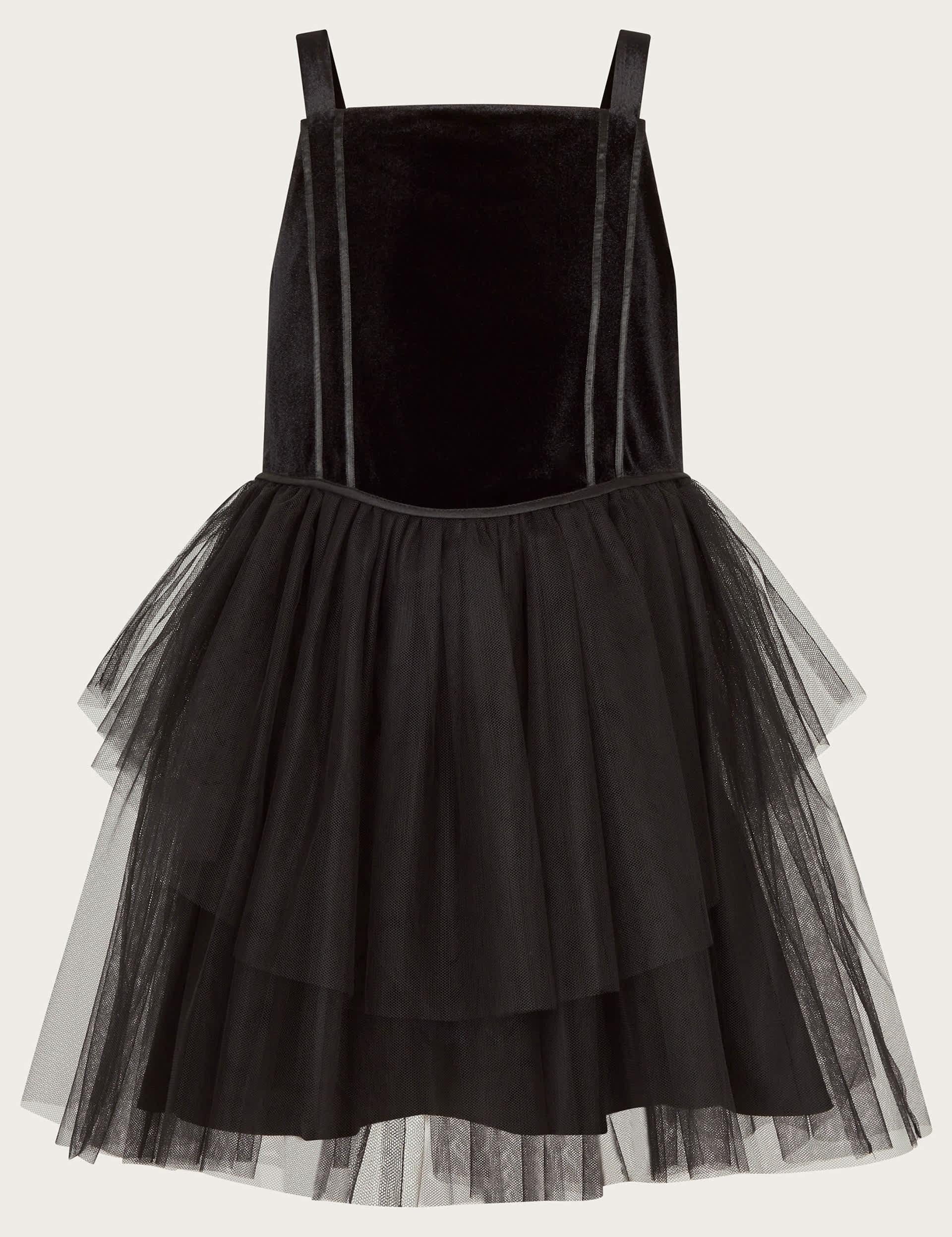 Monsoon Girls Tulle Dress - 11y - Black, Black