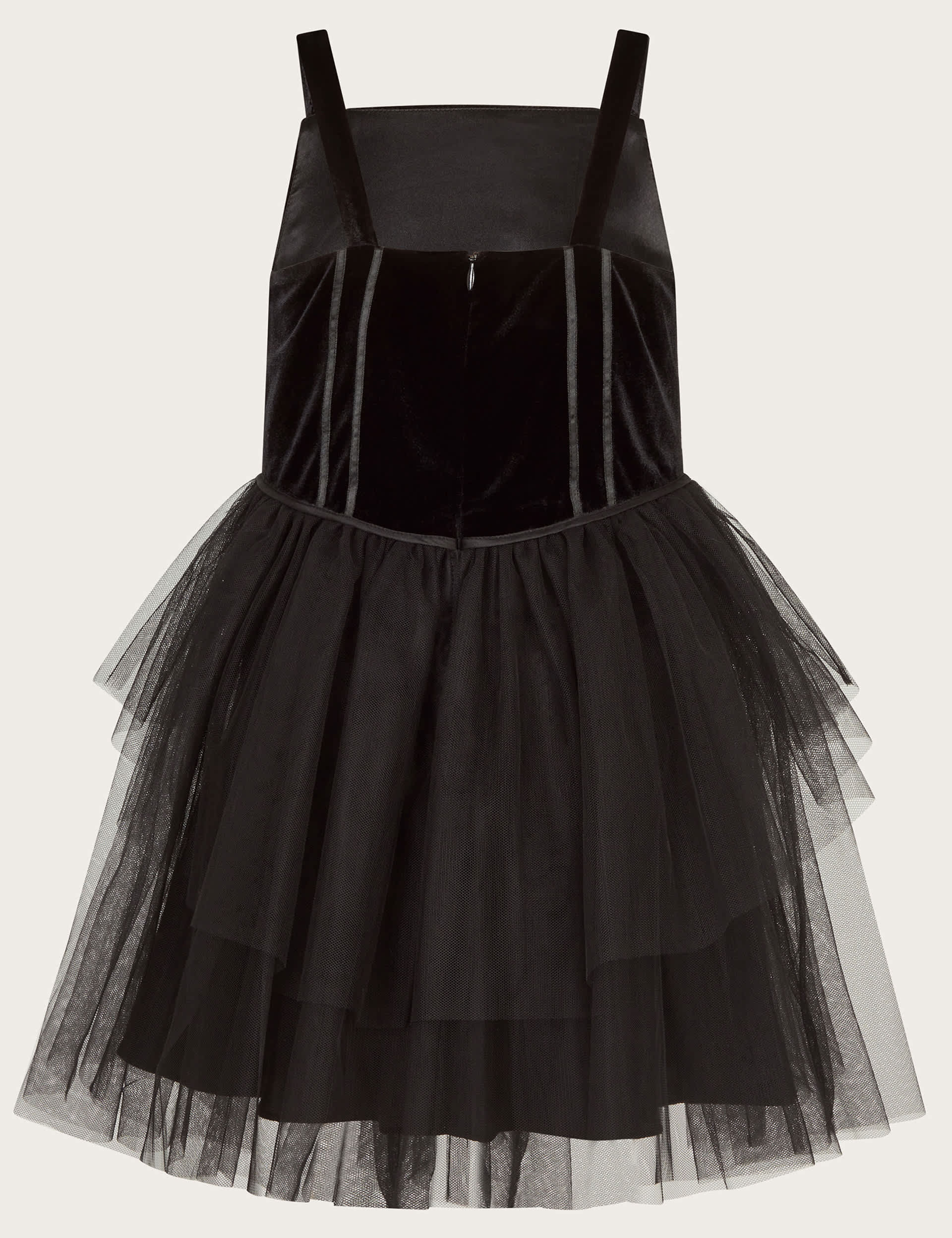 Monsoon Girls Tulle Dress - 12-13 - Black, Black