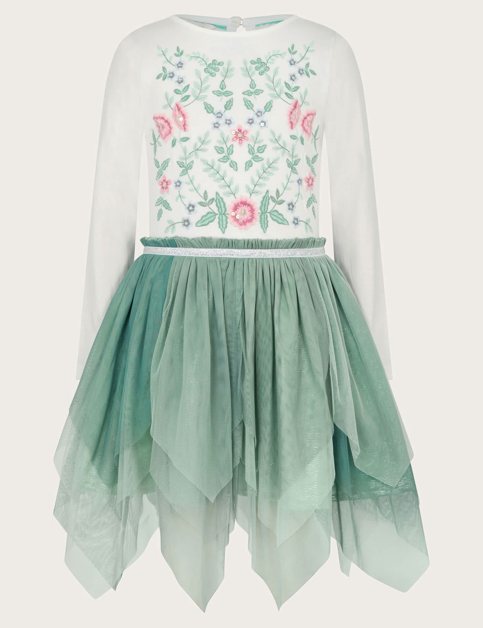 Monsoon Girls Floral Tulle Dress (3-13 Yrs)