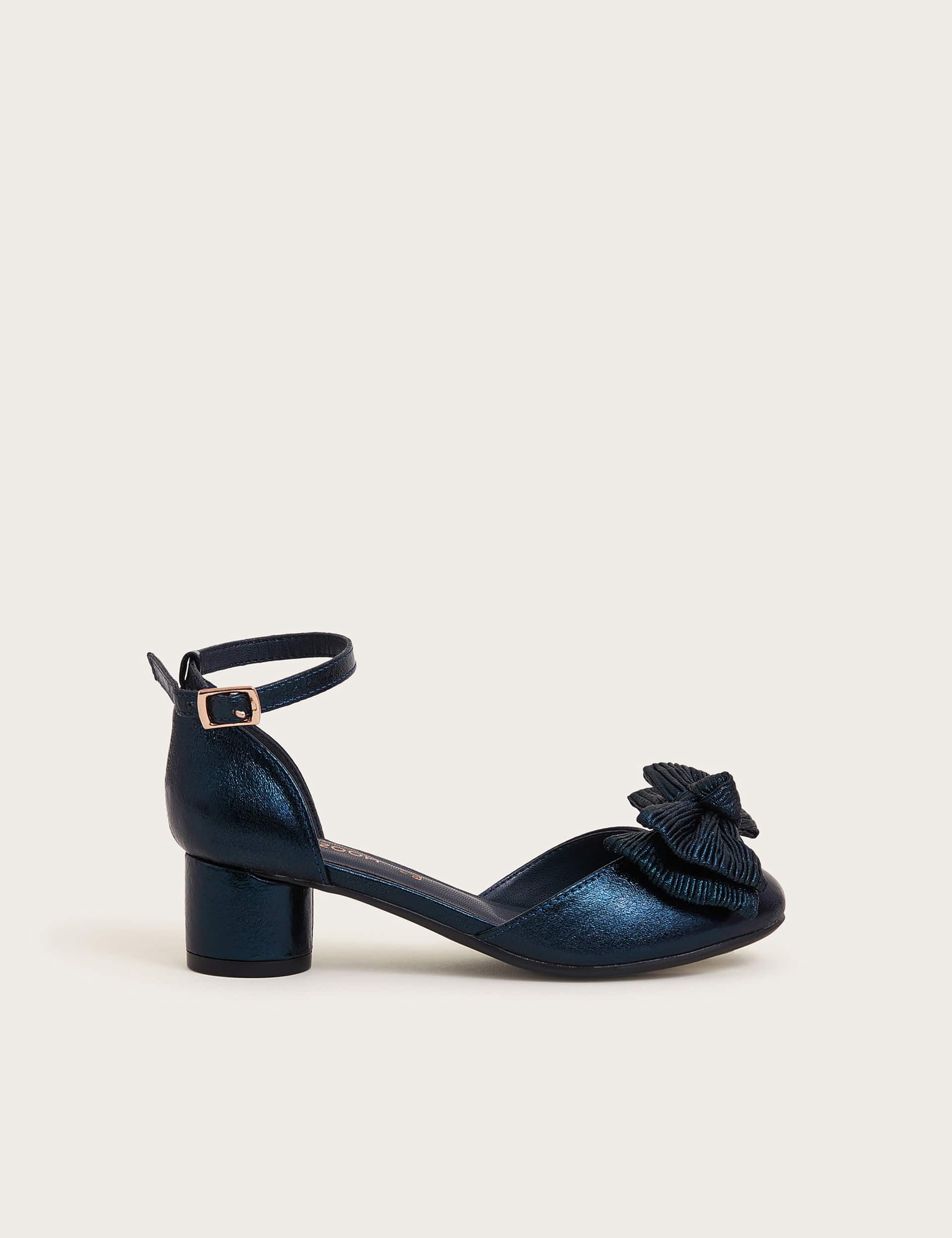 Monsoon Girls Metallic Bow Sandals (7 Small